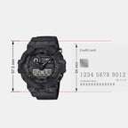 G-Shock Men Quartz Black Dial Analog-Digital Fabric Watch G1525