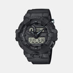 G-Shock Men Quartz Black Dial Analog-Digital Fabric Watch G1525