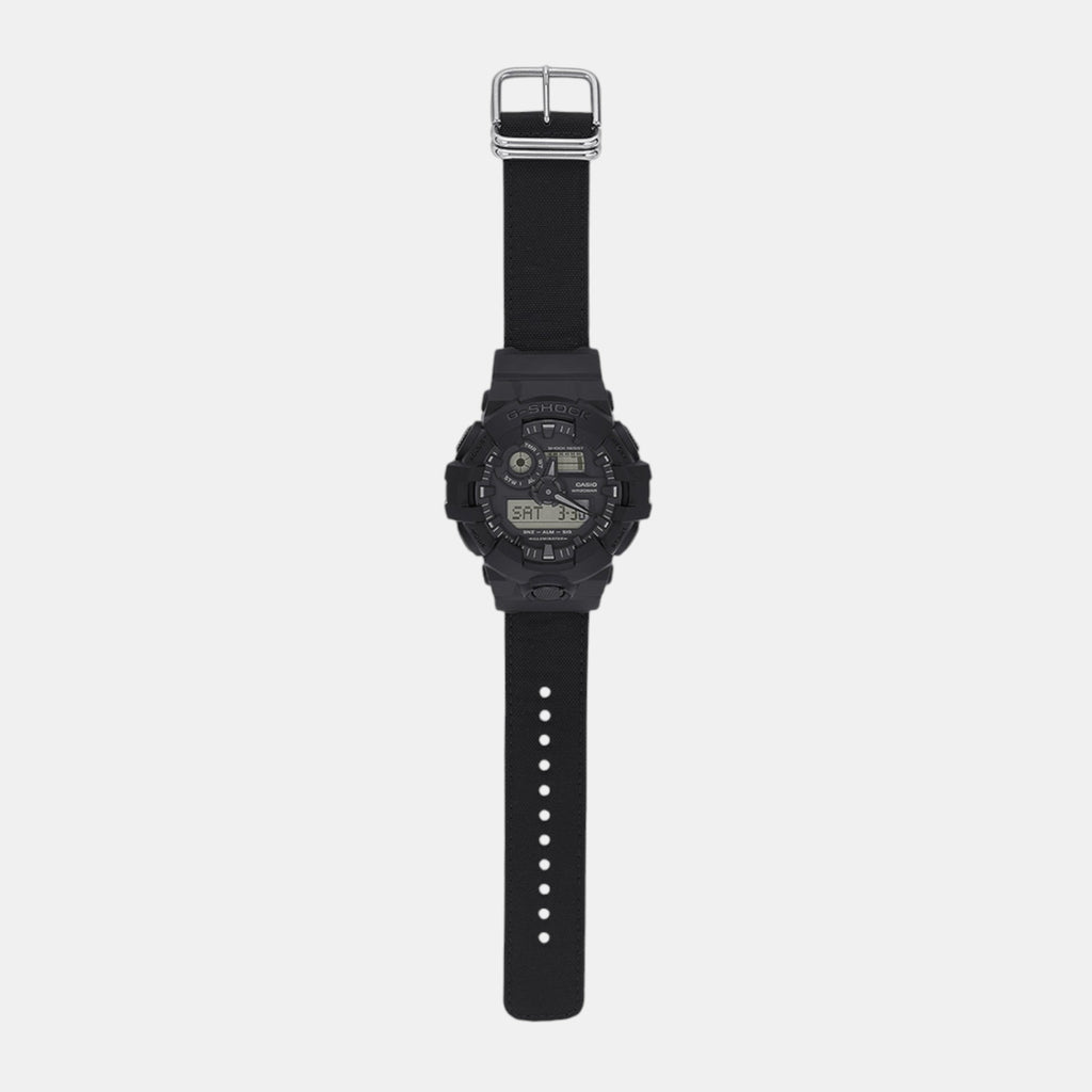 G-Shock Men Quartz Black Dial Analog-Digital Fabric Watch G1525