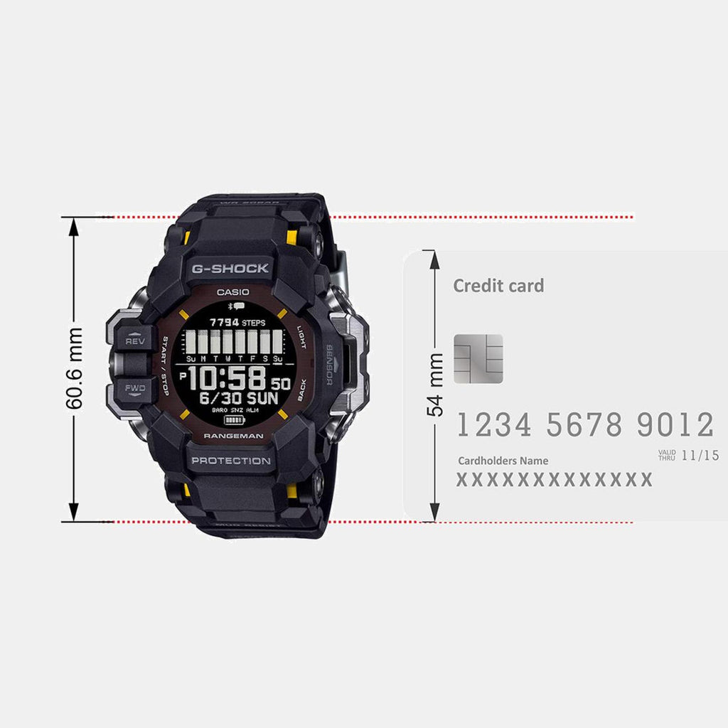 G-Shock Men Quartz Black Dial Digital Resin Watch G1529