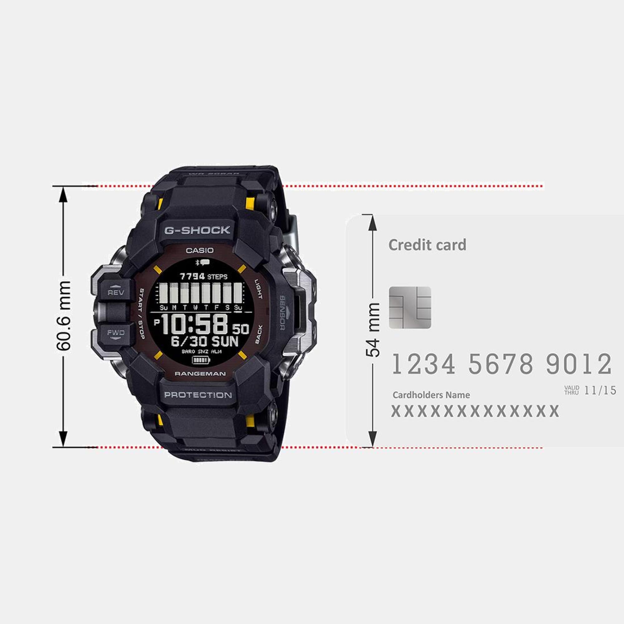 G-Shock Men Quartz Black Dial Digital Resin Watch G1529
