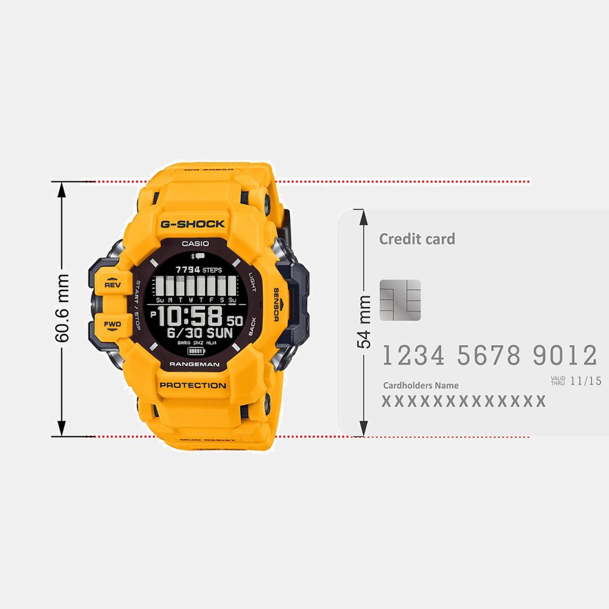 G-Shock Men Quartz Black Dial Digital Resin Watch G1530