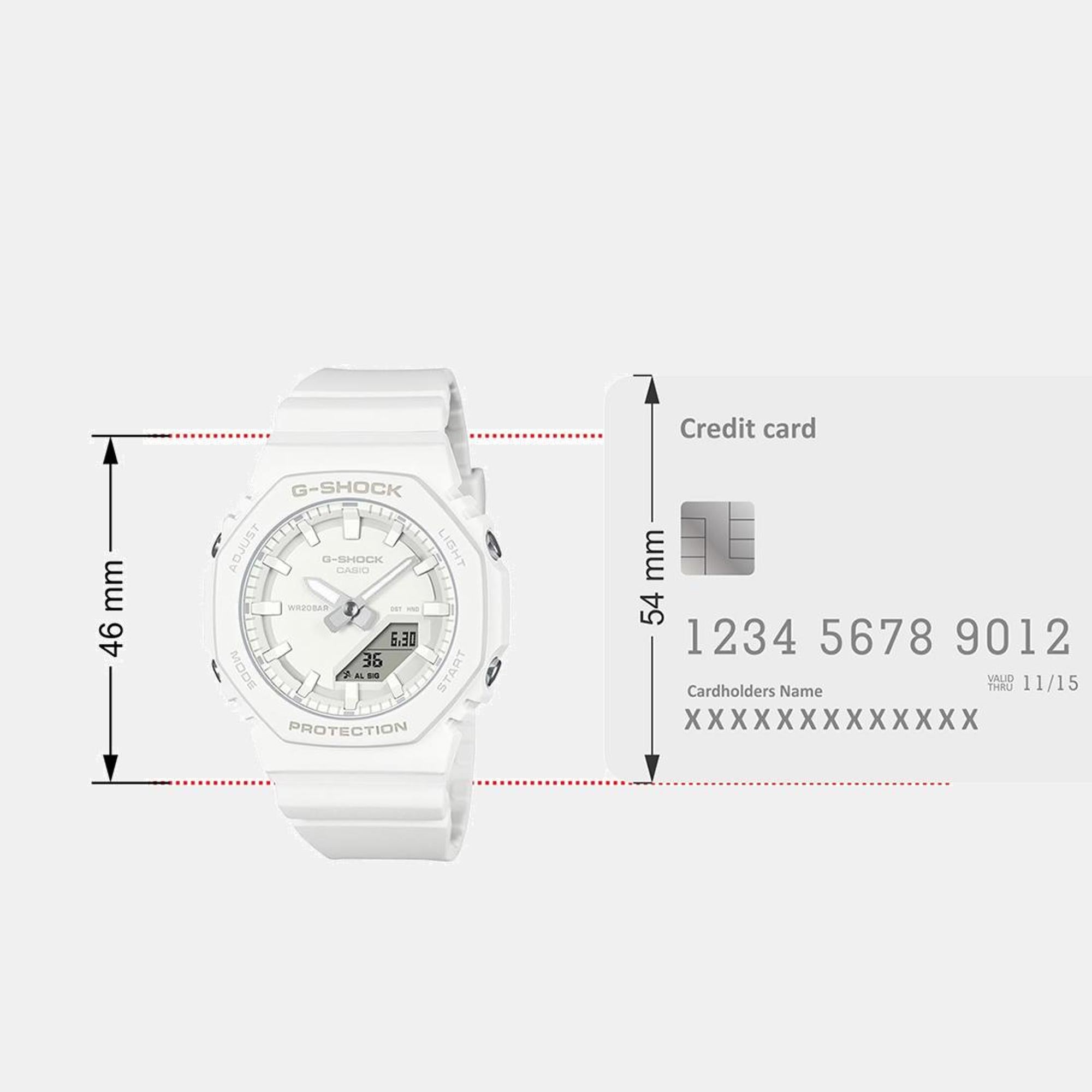 G-Shock Women Quartz White Dial Analog-Digital Resin Watch G1532