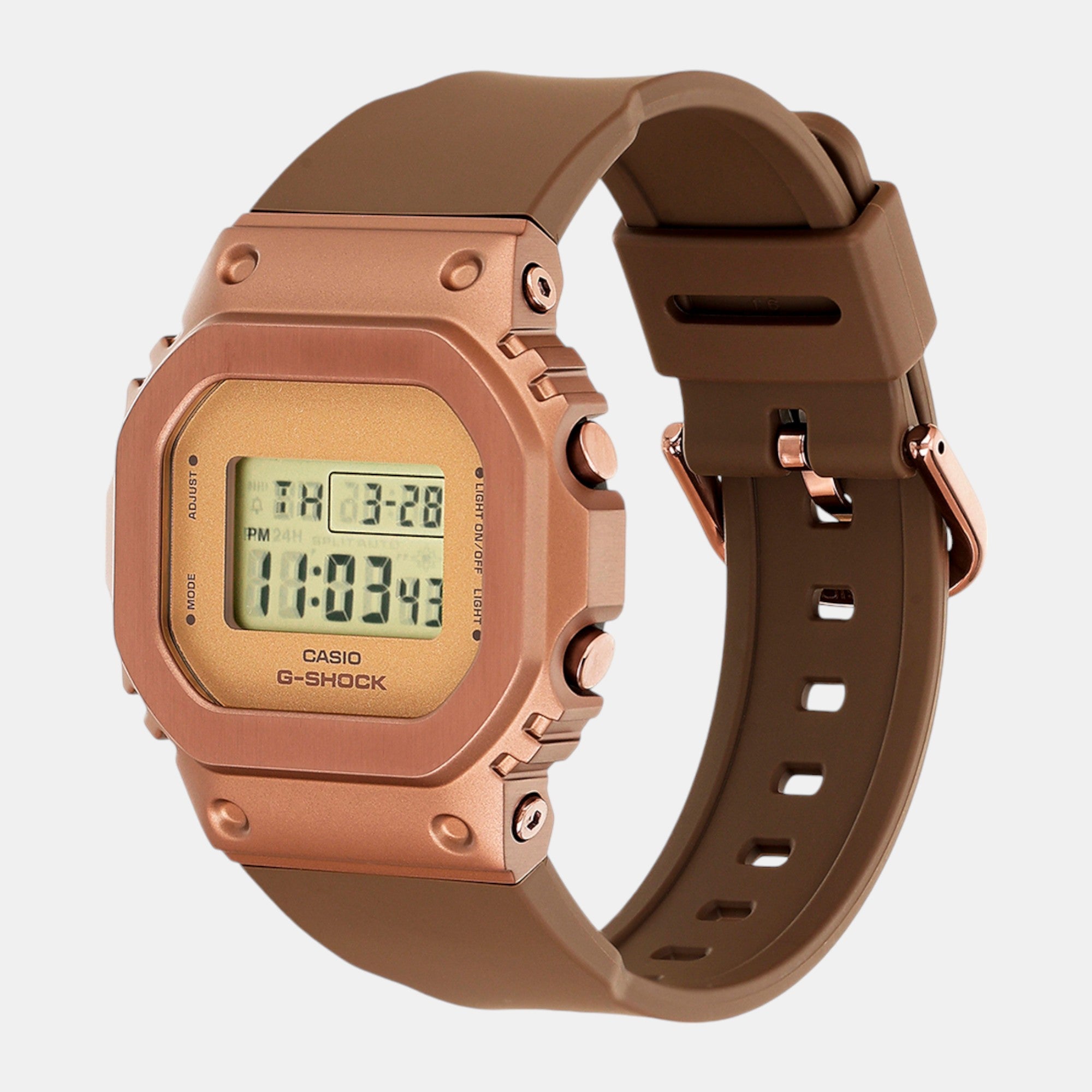 G-Shock Women Quartz Rose Gold Dial Digital Resin Watch G1534
