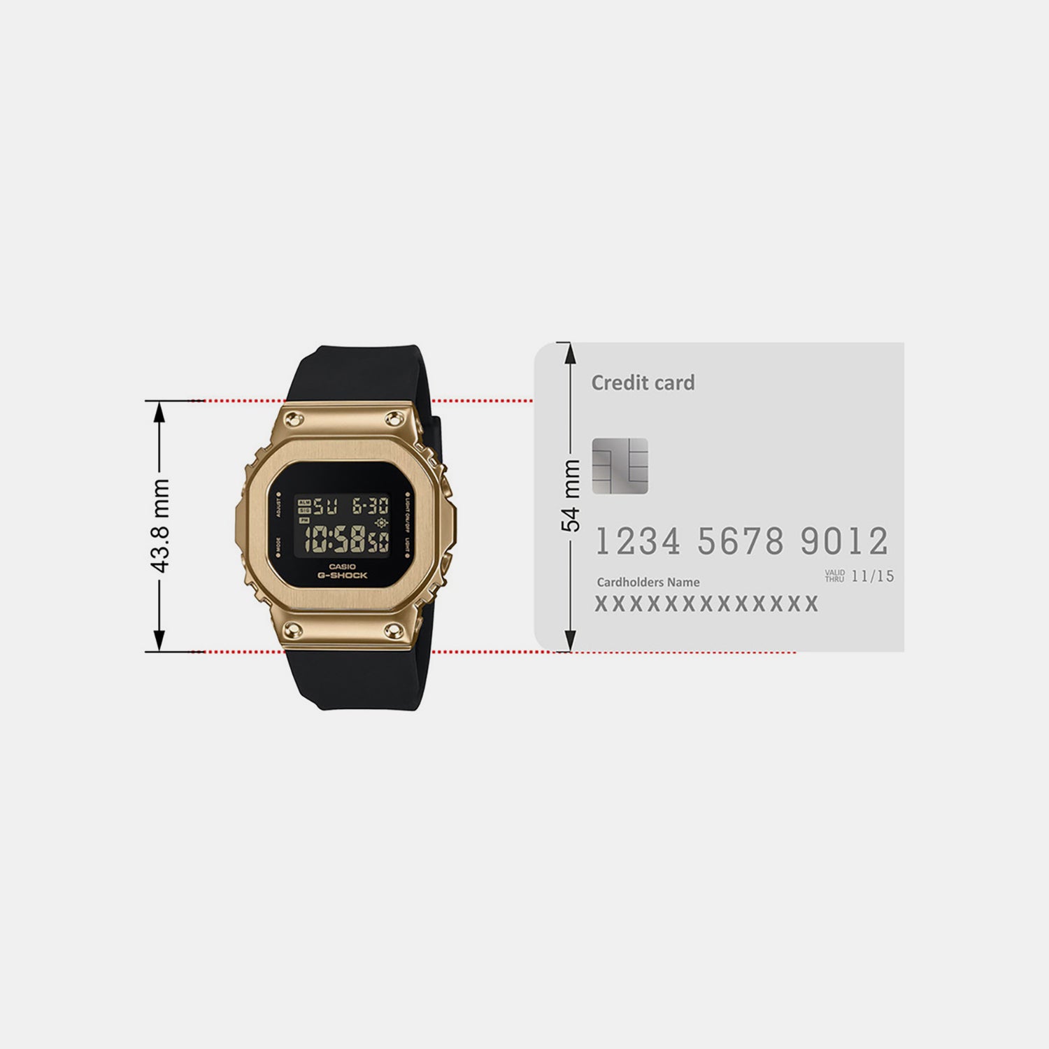 G-Shock Women Quartz Black Dial Digital Resin Watch G1535