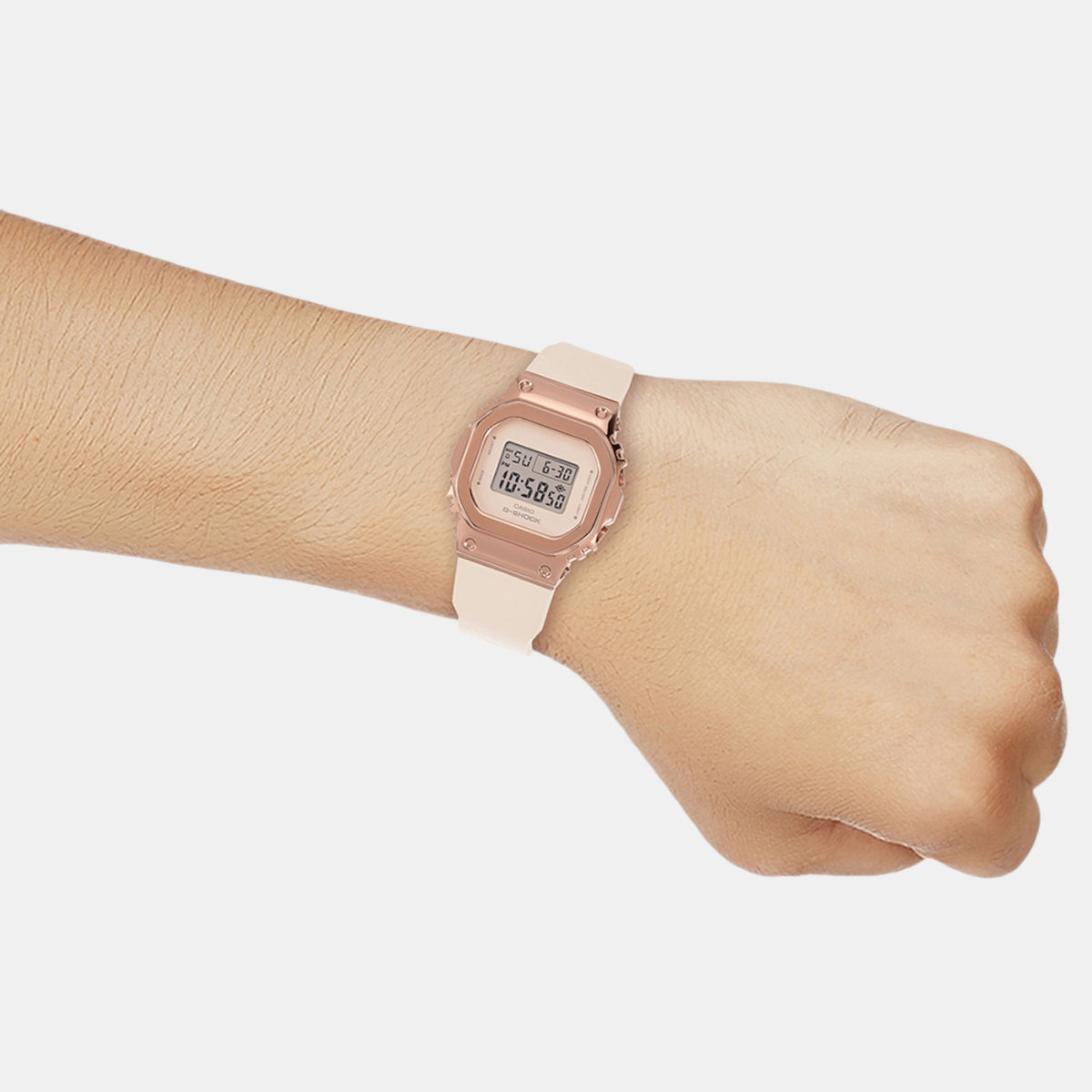 G-Shock Women Quartz Pink Dial Digital Resin Watch G1536