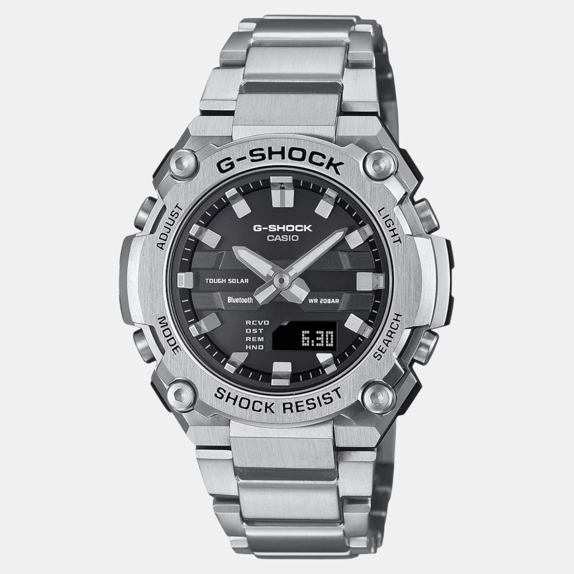 G-Shock Men Quartz Black Dial Analog-Digital Stainless Steel Watch G1543