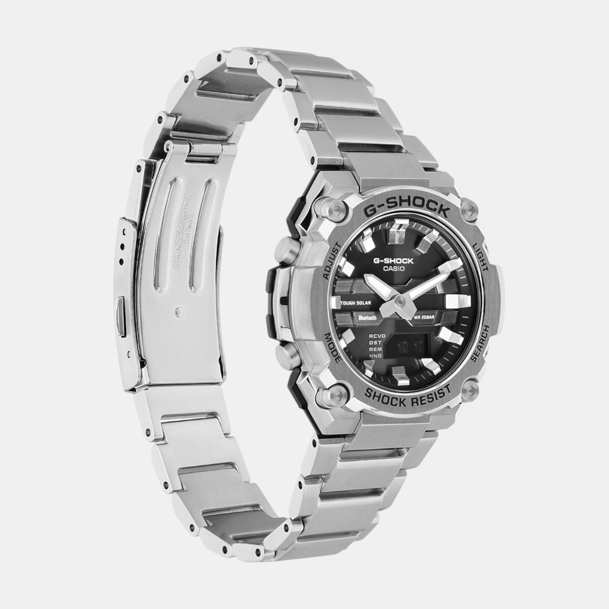 G-Shock Men Quartz Black Dial Analog-Digital Stainless Steel Watch G1543