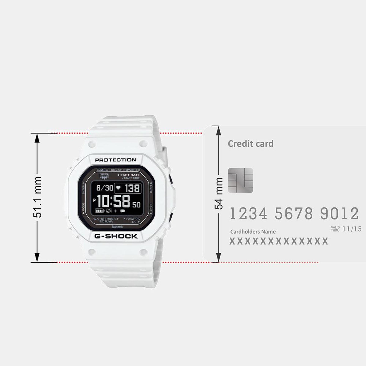 G-Shock Men Quartz Black Dial Digital Resin Watch G1546