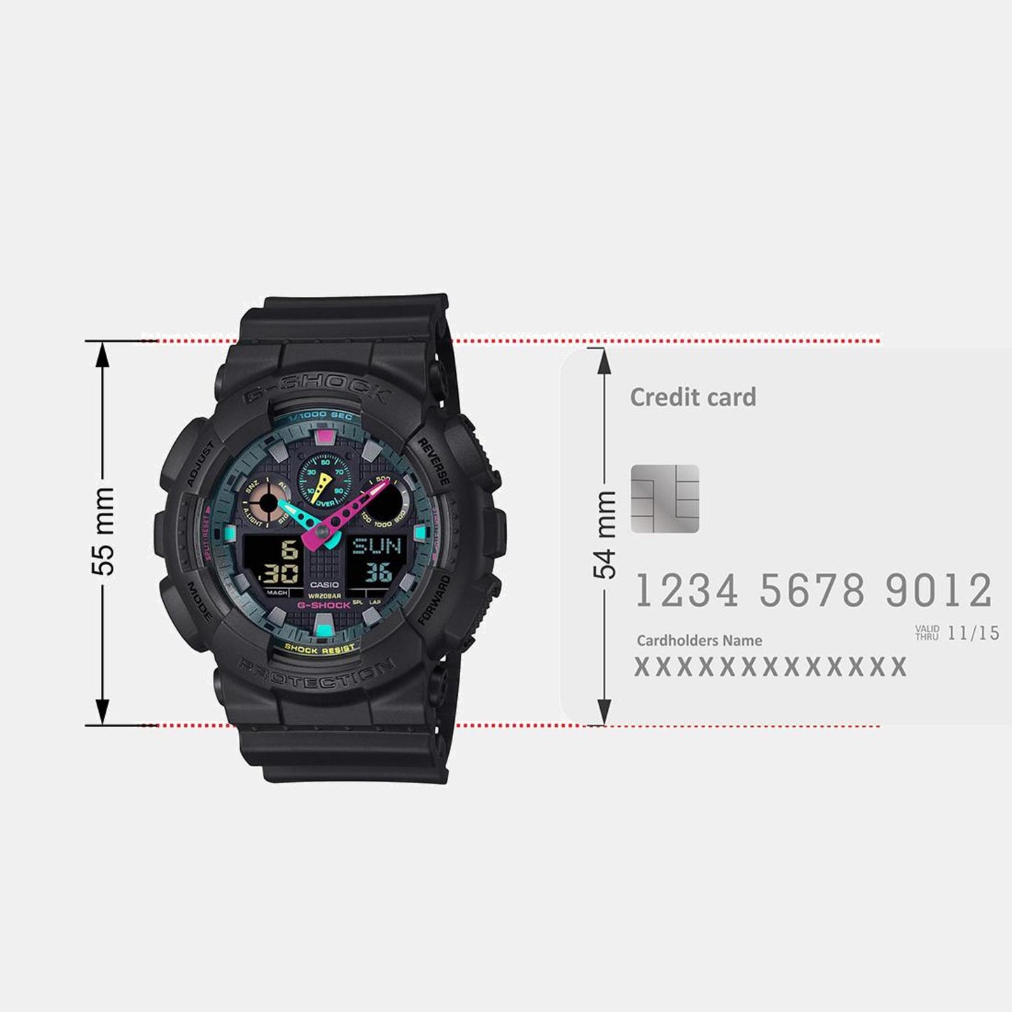 G-Shock Men Quartz Black Dial Analog-Digital Resin Watch G1549