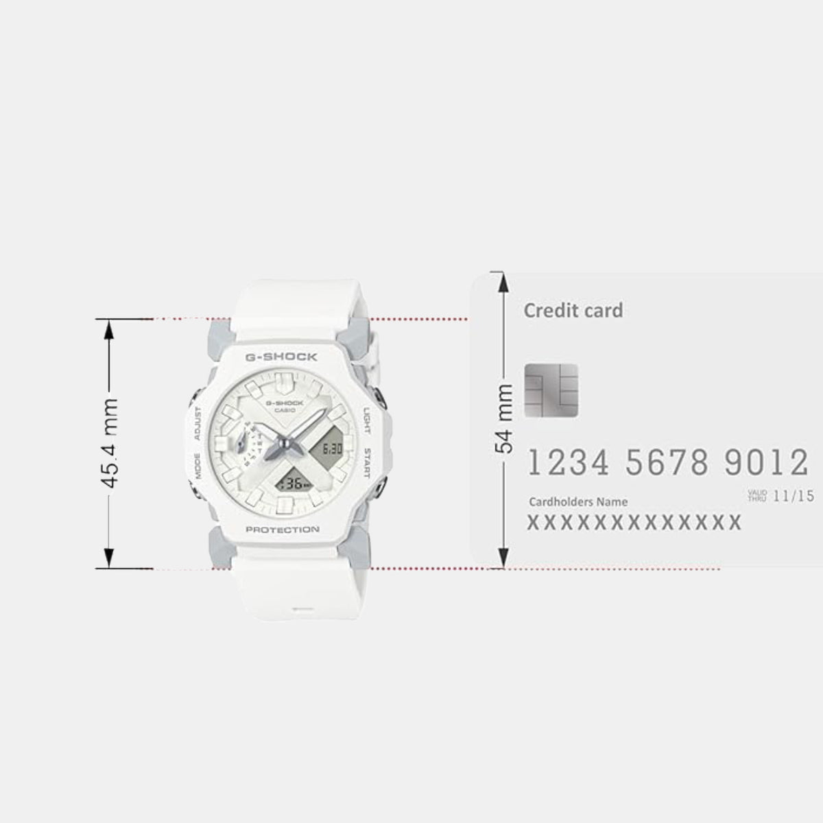 G-Shock Men Quartz White Dial Analog-Digital Resin Watch G1552