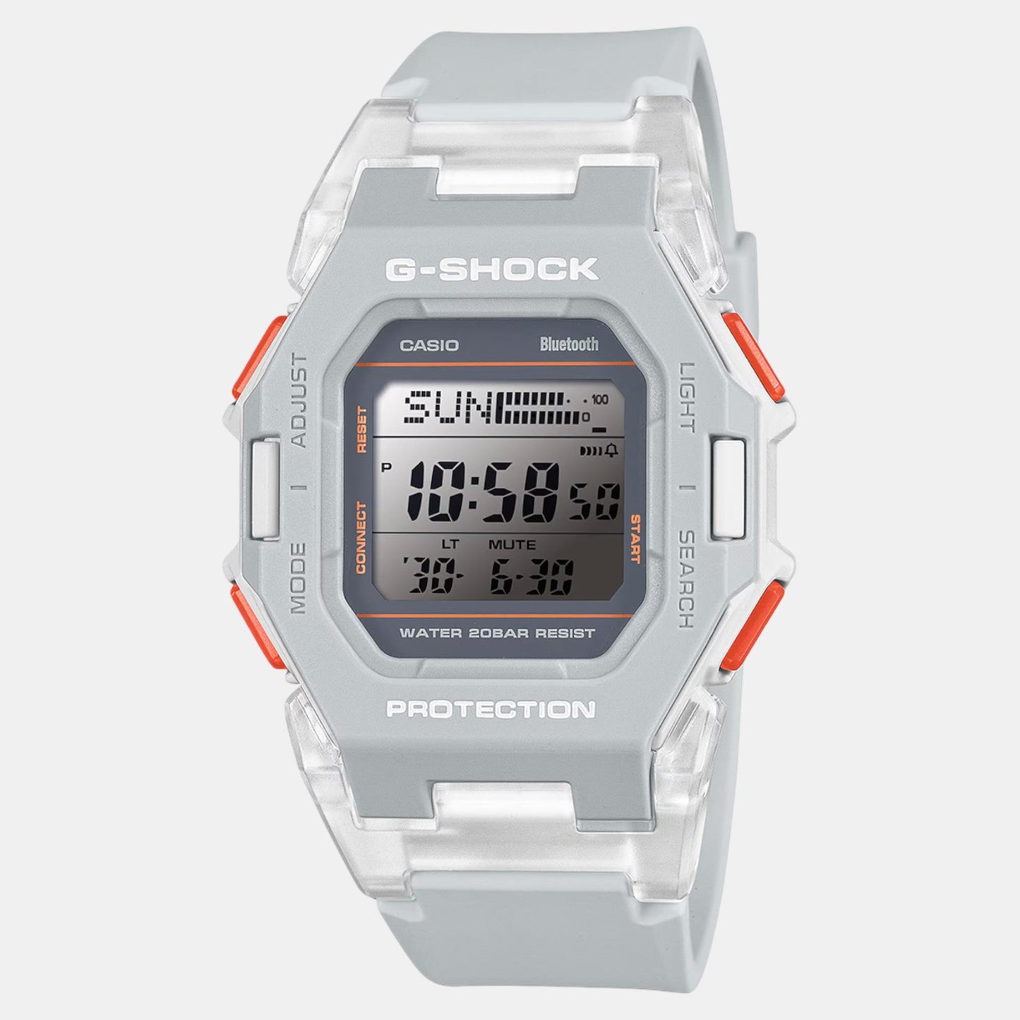 G-Shock Men Quartz Grey Dial Digital Resin Watch G1556