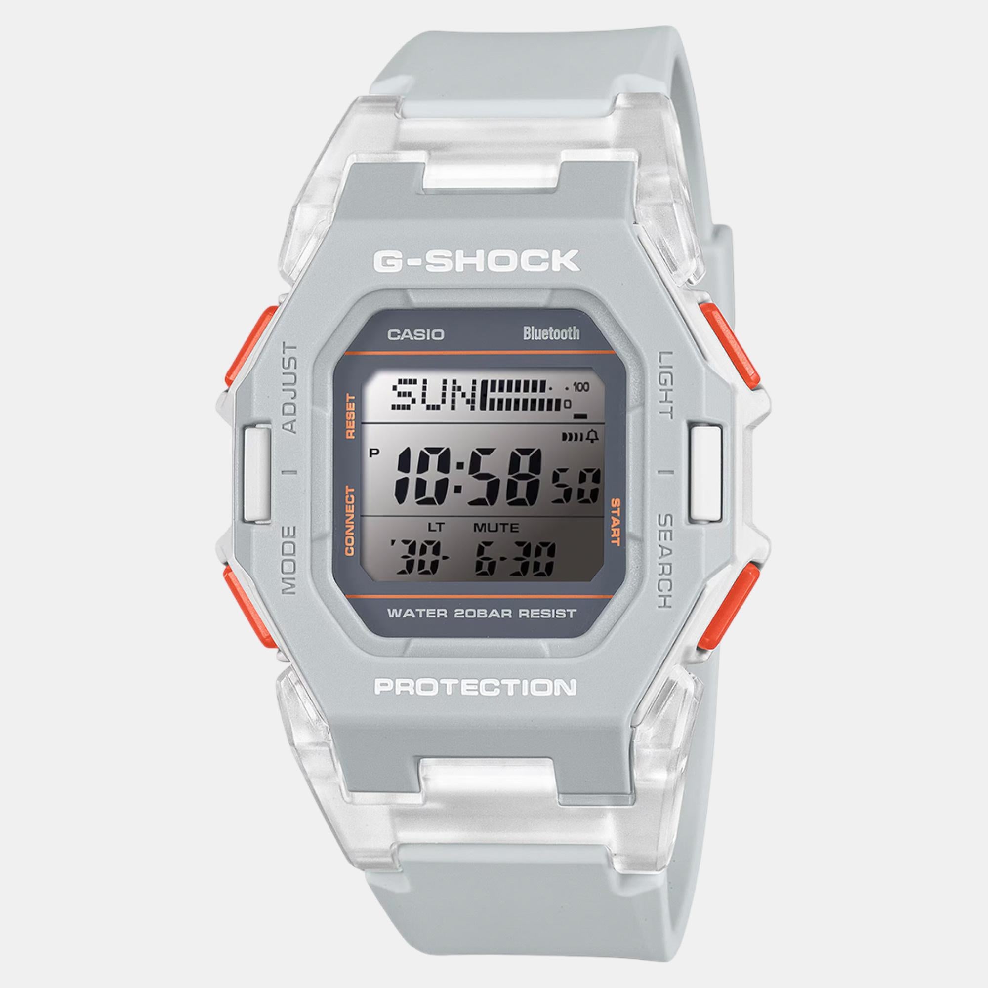 G-Shock Men Quartz Grey Dial Digital Resin Watch G1556