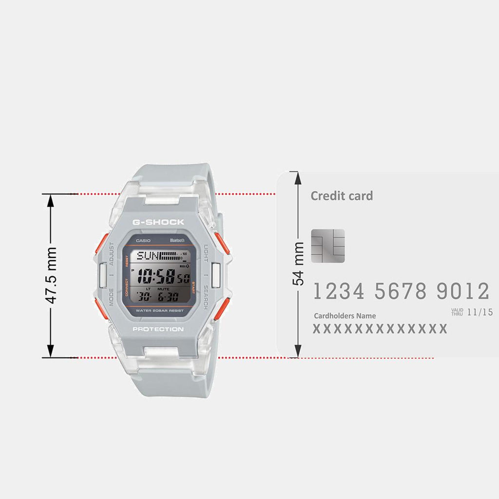 G-Shock Men Quartz Grey Dial Digital Resin Watch G1556