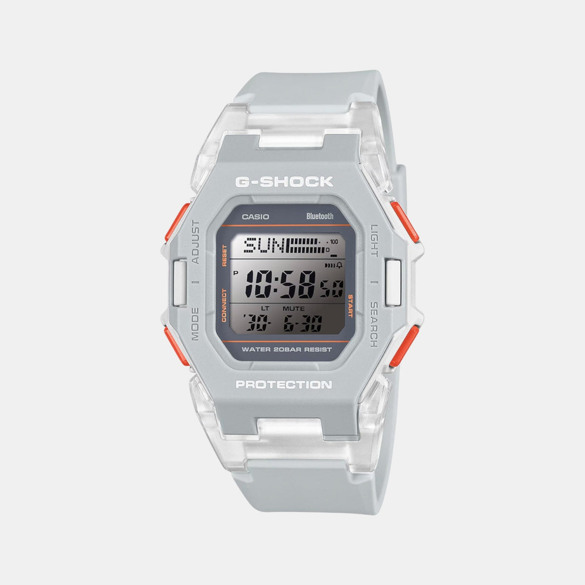 G-Shock Men Quartz Grey Dial Digital Resin Watch G1556