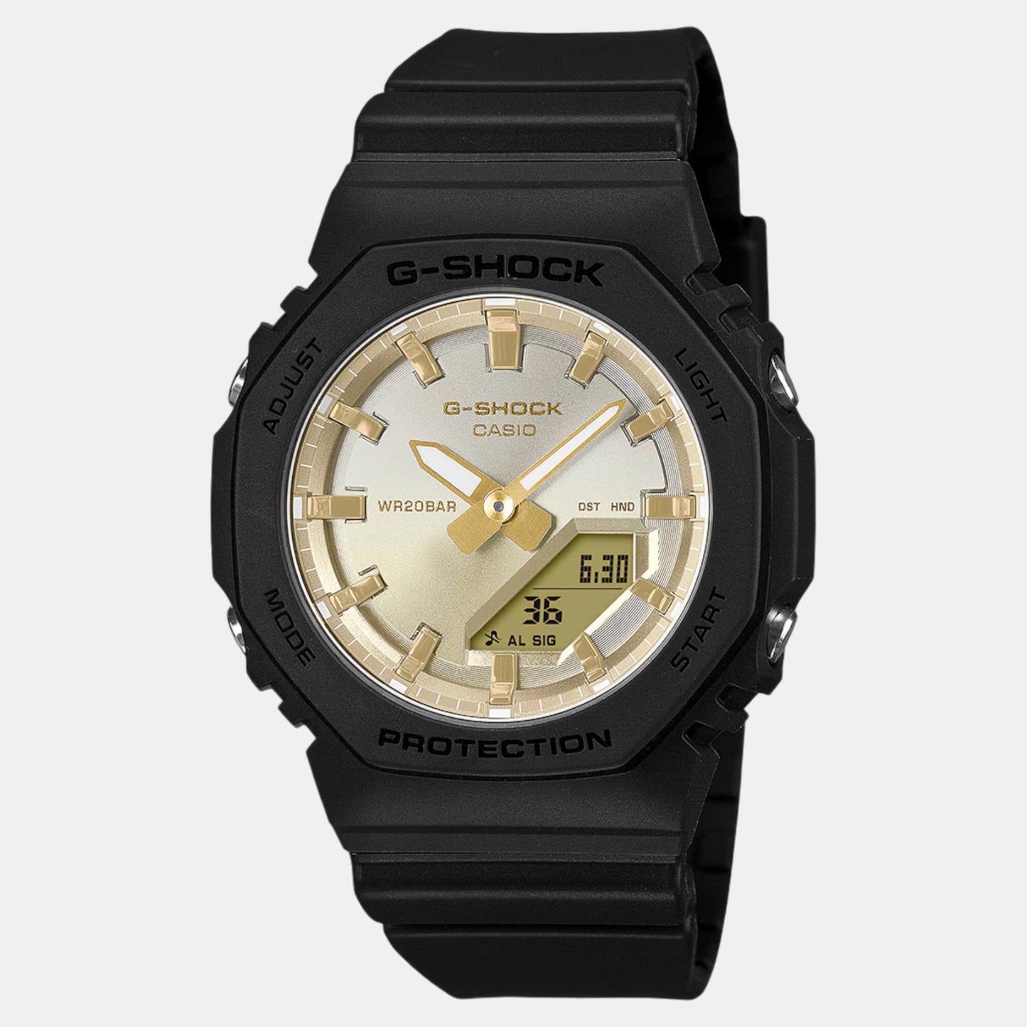 G-Shock Women Quartz Gold Dial Analog-Digital Resin Watch G1557