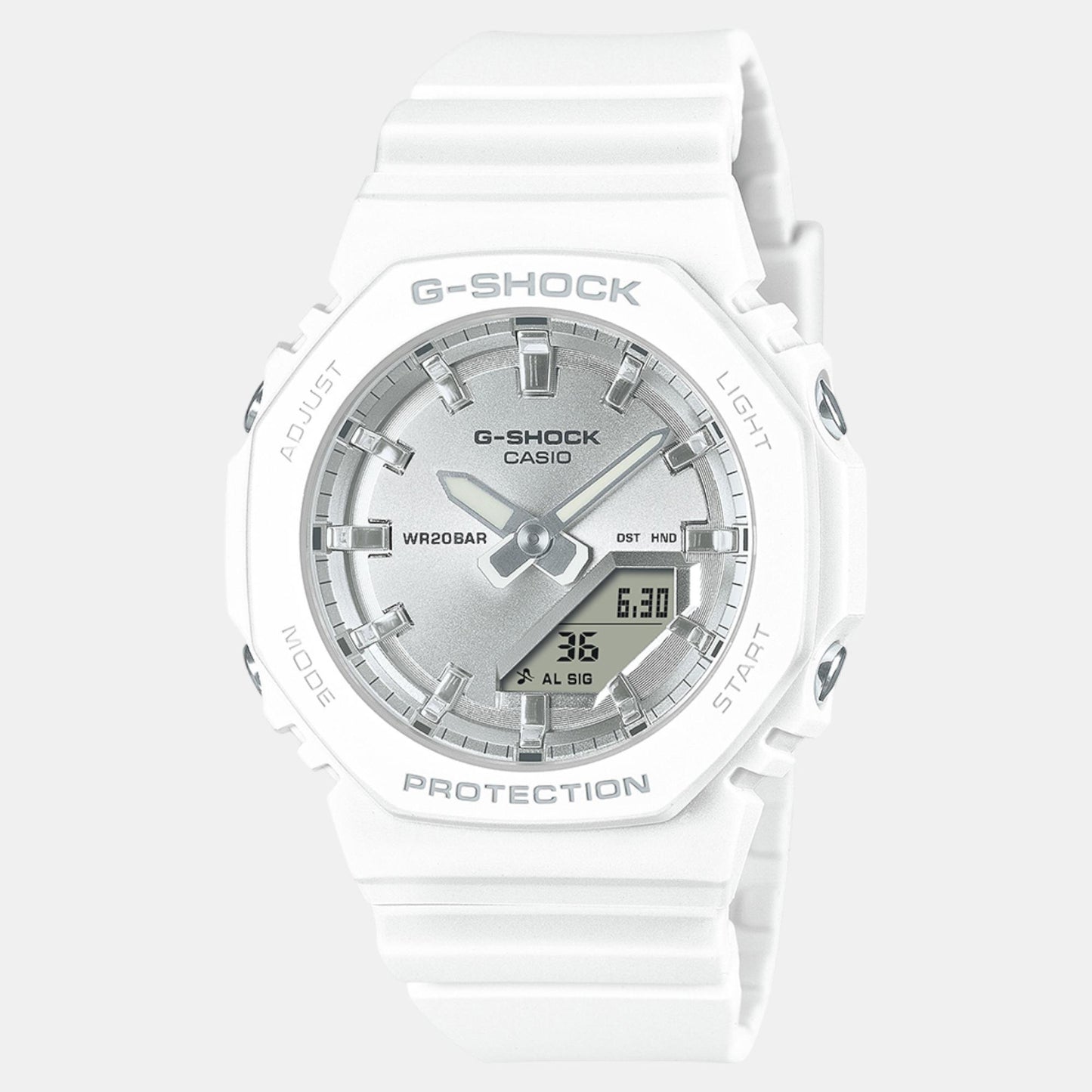 G-Shock Women Quartz White Dial Analog-Digital Resin Watch G1560