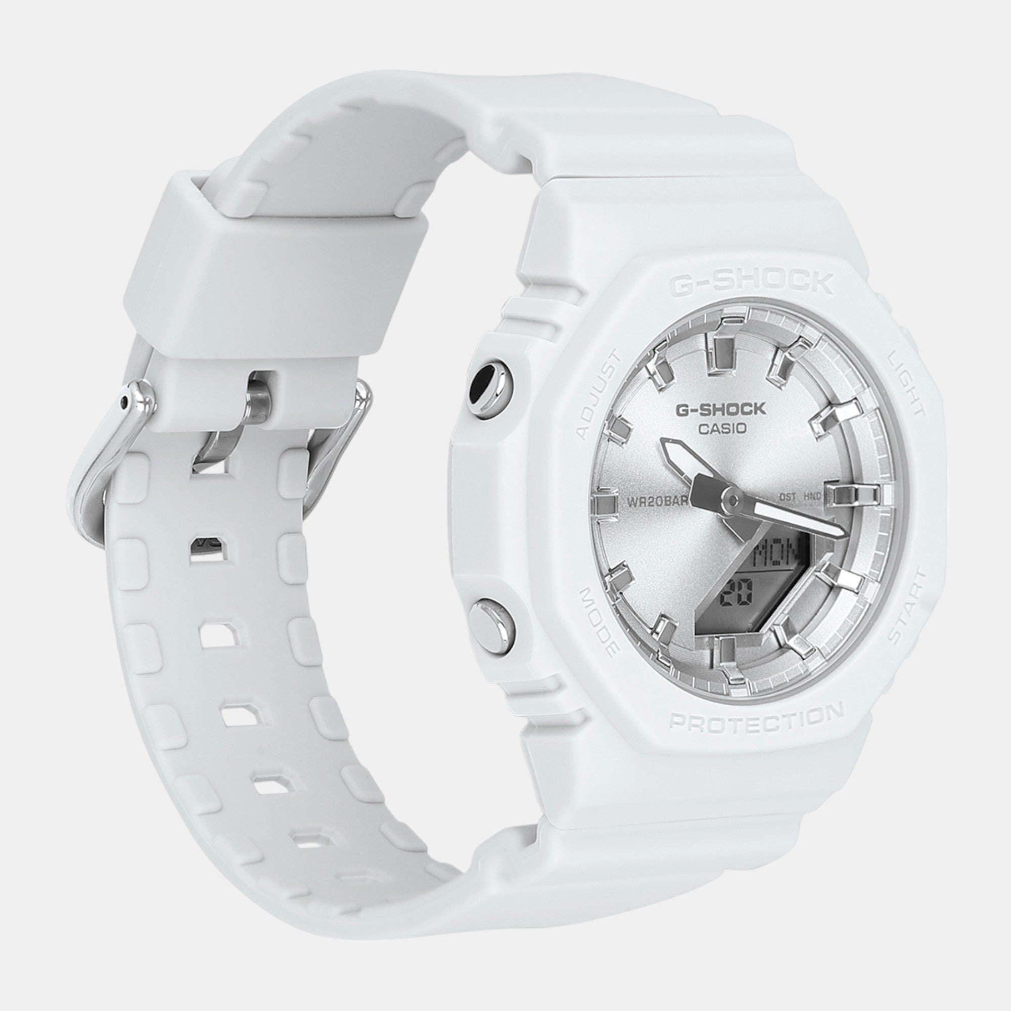 G-Shock Women Quartz White Dial Analog-Digital Resin Watch G1560