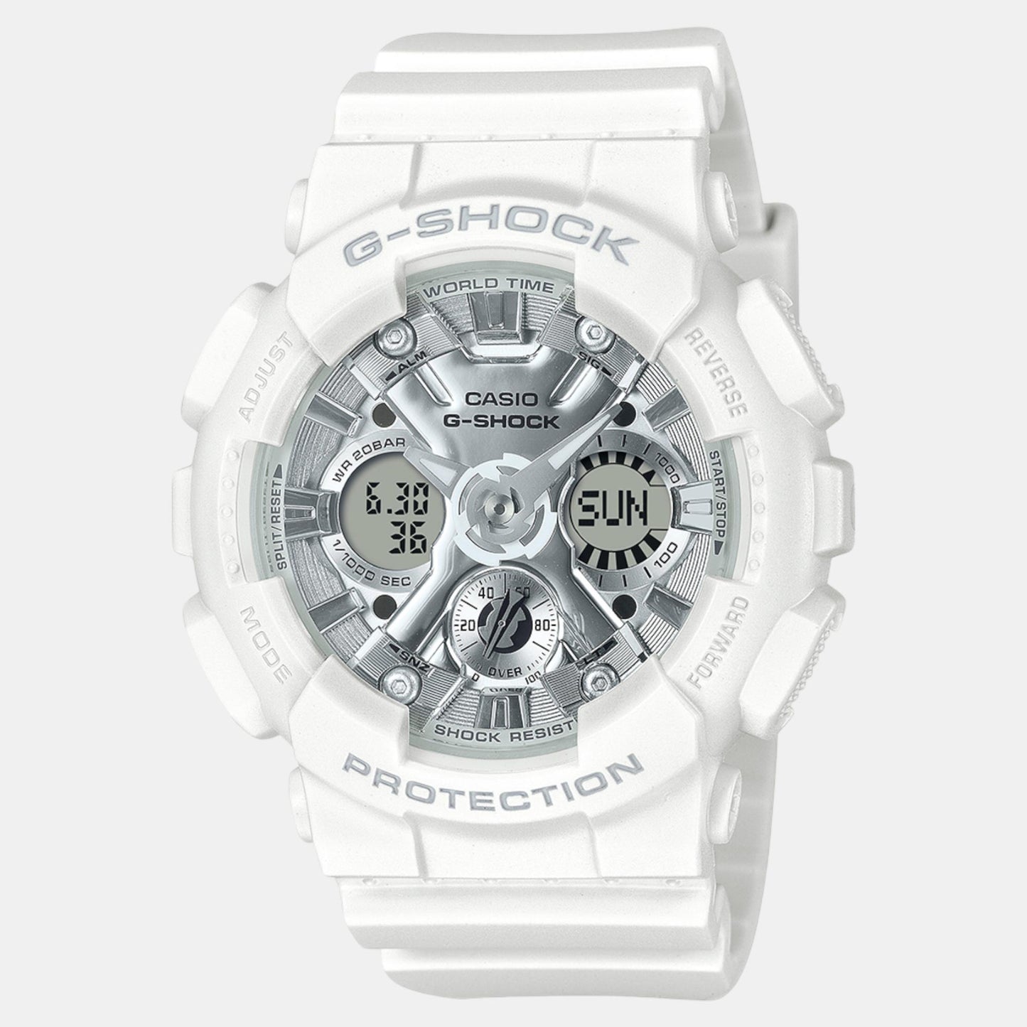 G-Shock Women Quartz White Dial Analog-Digital Resin Watch G1561