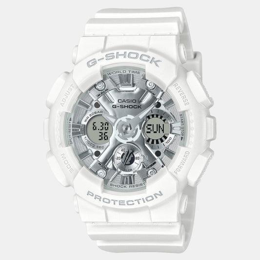 G-Shock Women Quartz White Dial Analog-Digital Resin Watch G1561