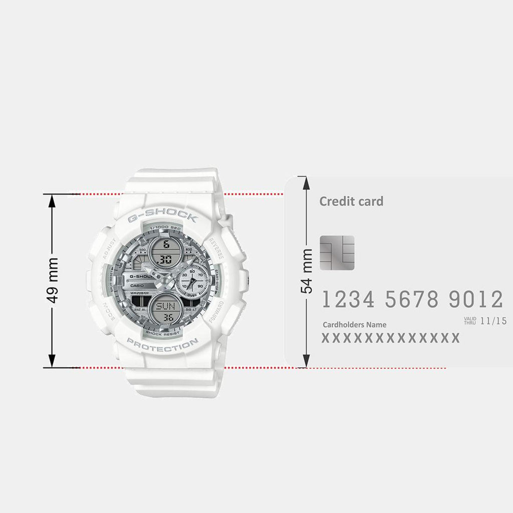 G-Shock Women Quartz White Dial Analog-Digital Resin Watch G1562
