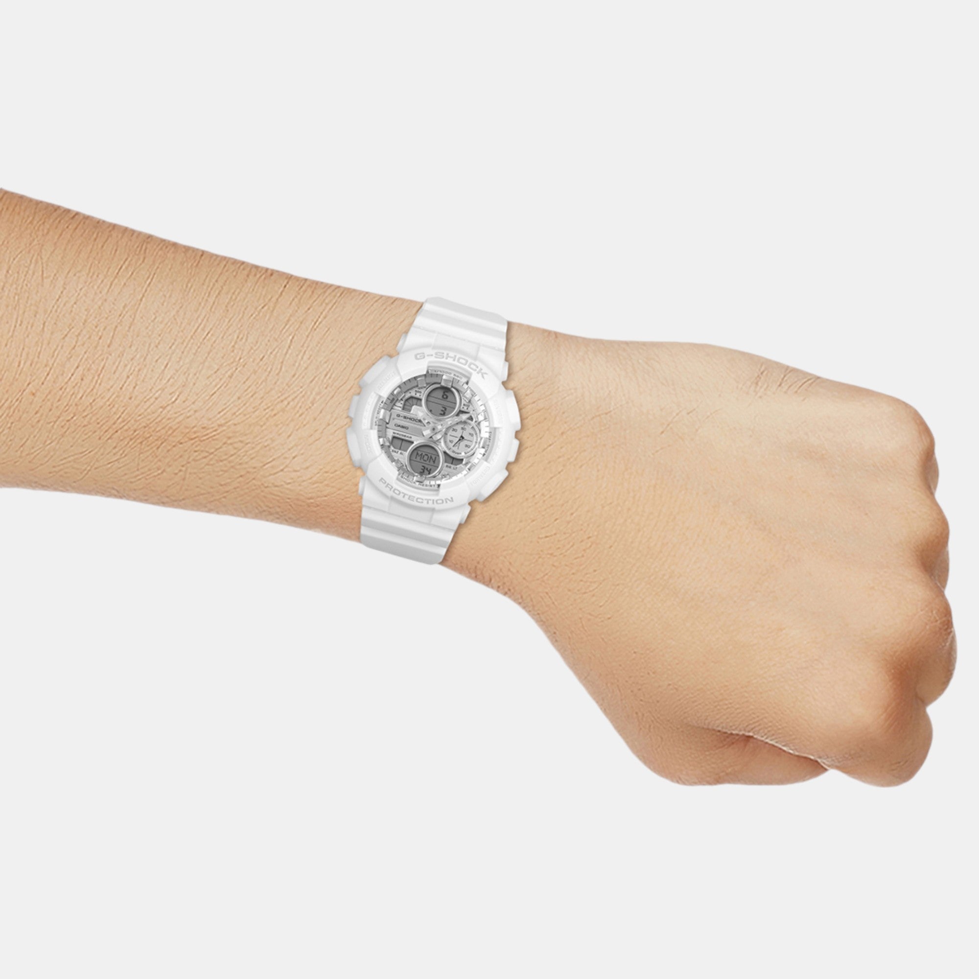 G-Shock Women Quartz White Dial Analog-Digital Resin Watch G1562