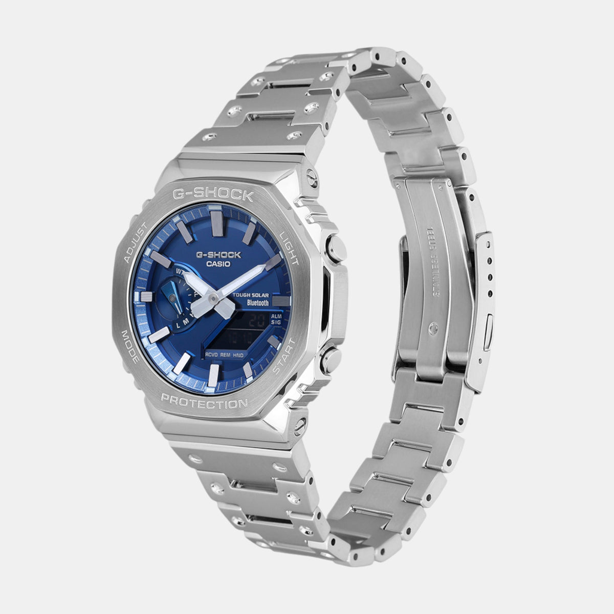 G-Shock Men Solar Blue Dial Analog-Digital Stainless Steel Watch G1563