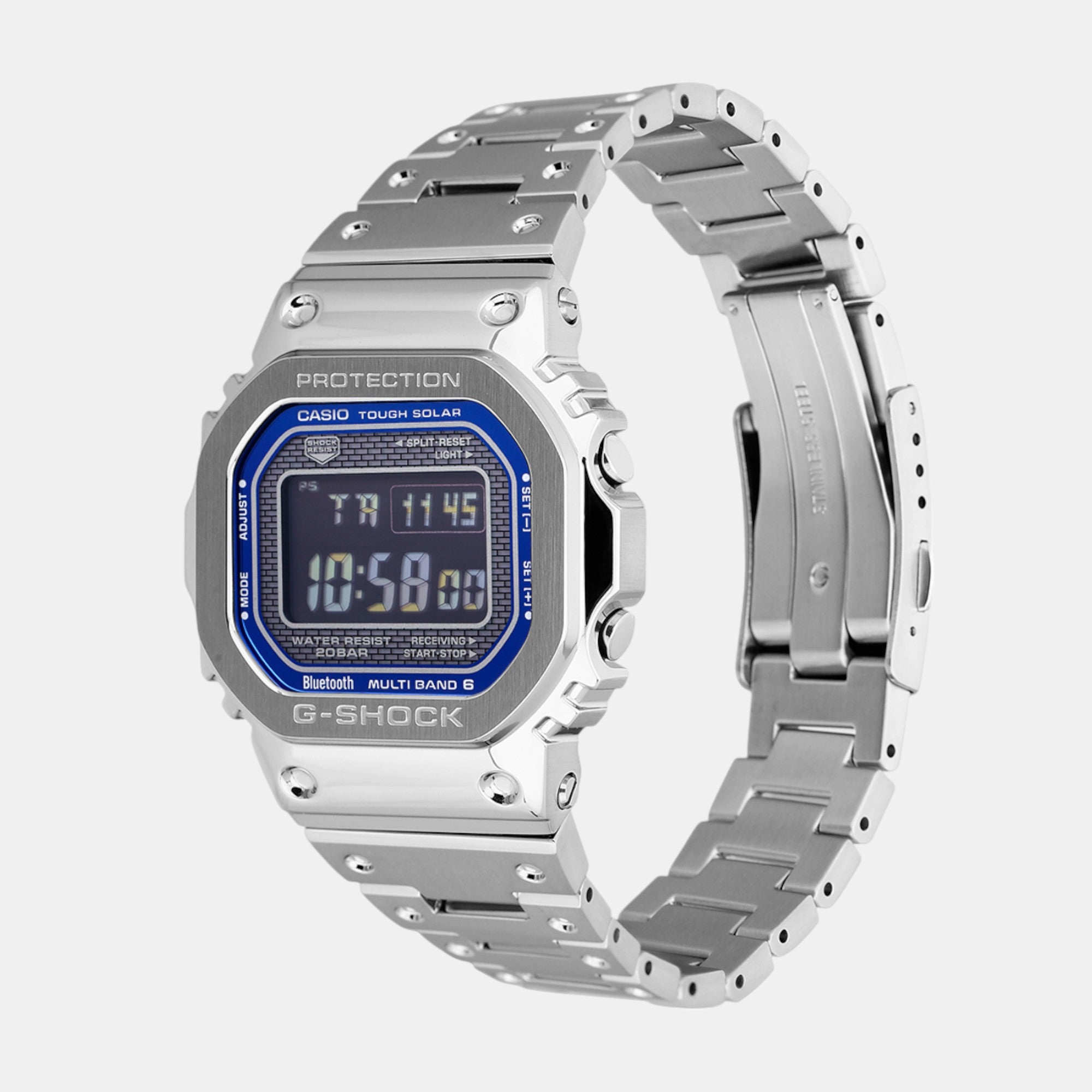 G-Shock Men Quartz Blue Dial Digital Stainless Steel Watch G1564