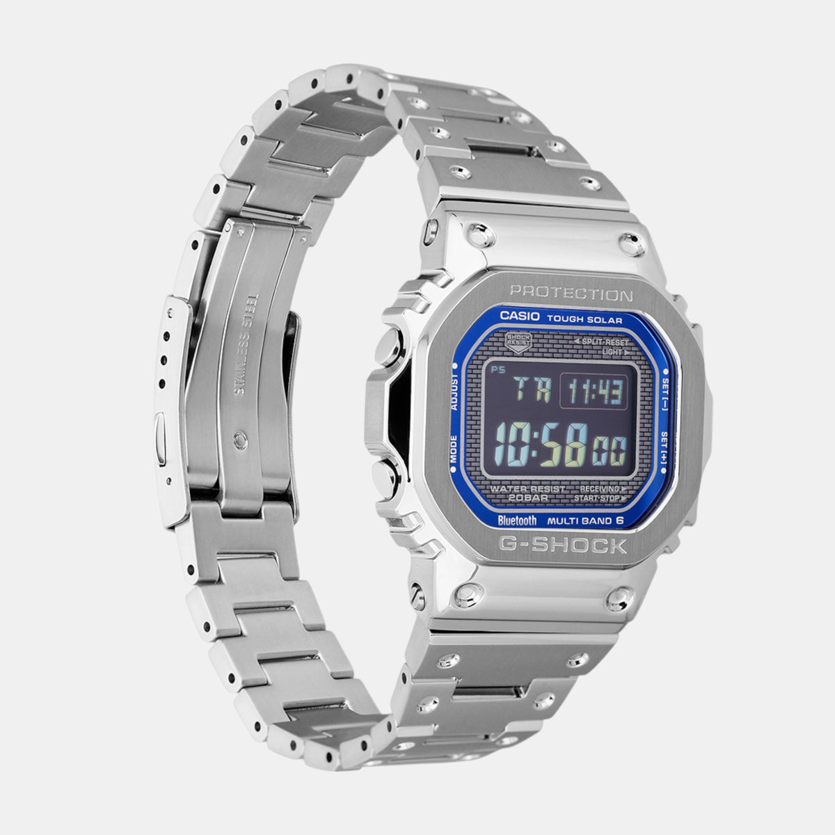G-Shock Men Quartz Blue Dial Digital Stainless Steel Watch G1564