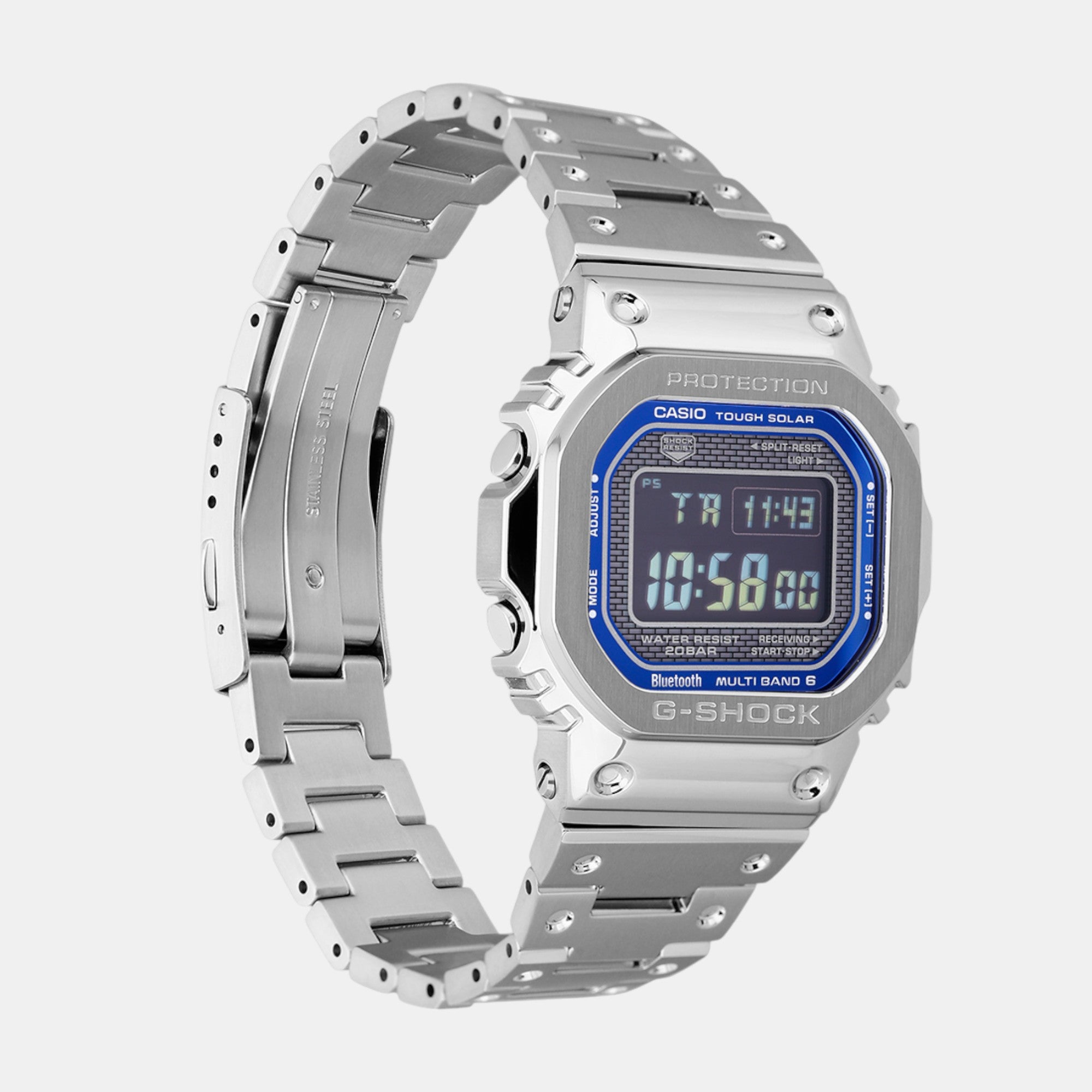 G-Shock Men Quartz Blue Dial Digital Stainless Steel Watch G1564