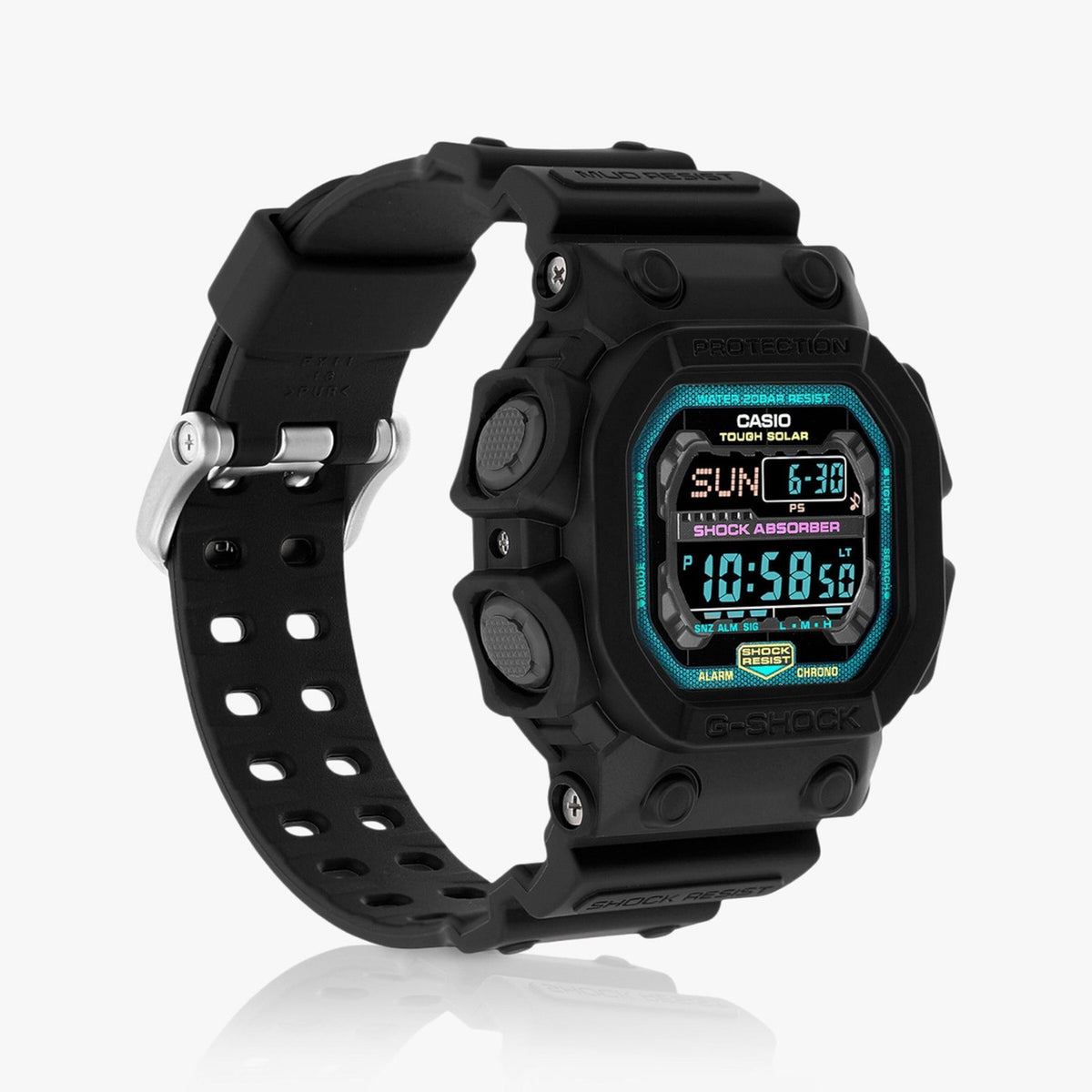 G-Shock Men Solar Black Dial Digital Resin Watch G1565