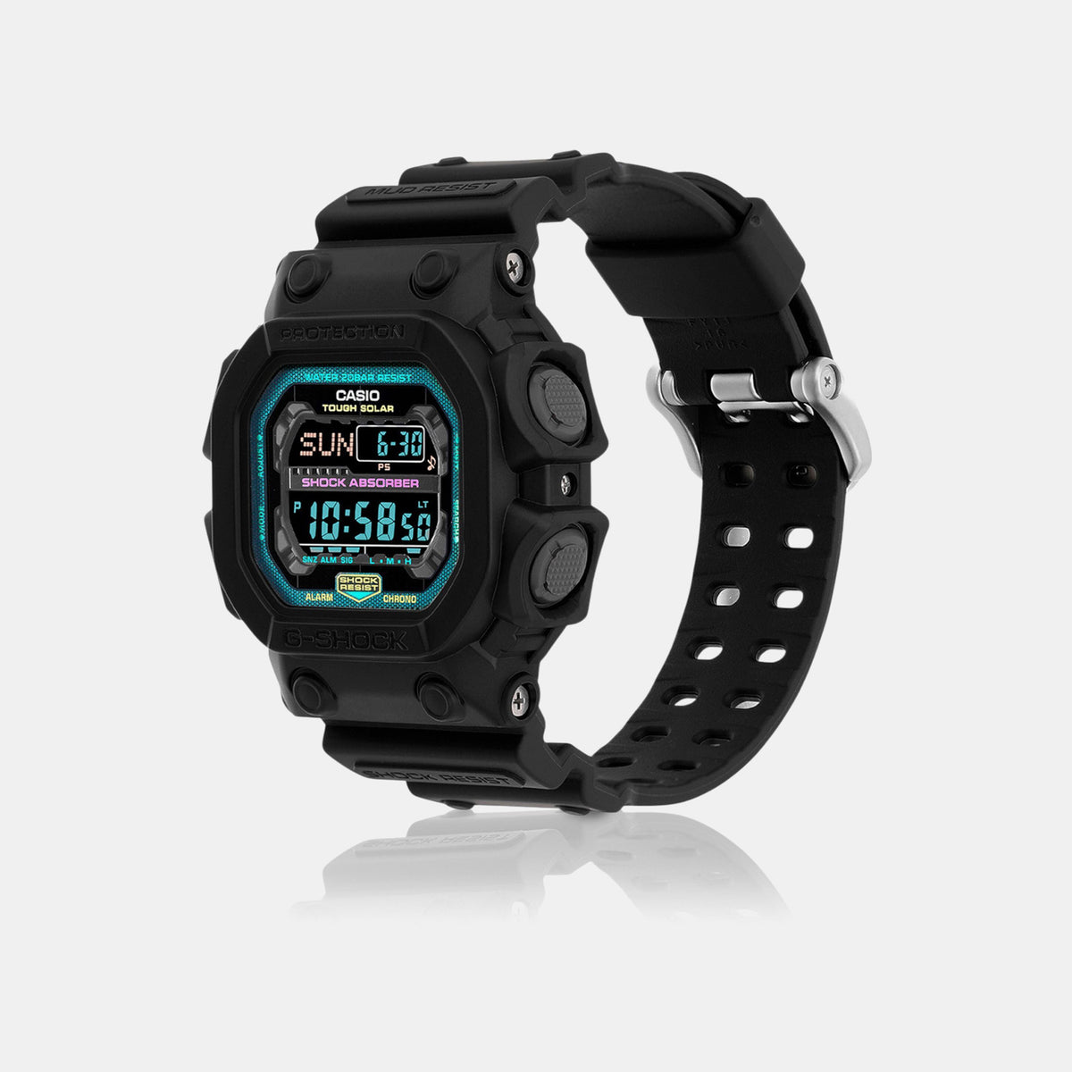 G-Shock Men Solar Black Dial Digital Resin Watch G1565
