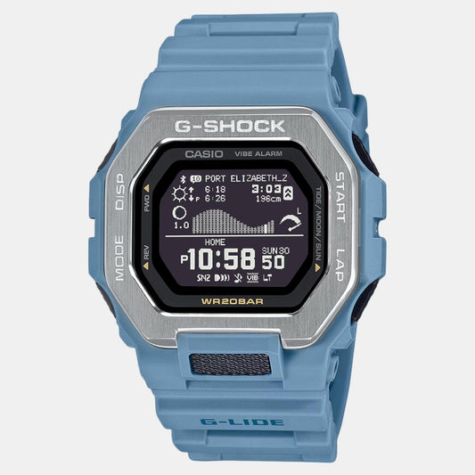 G-Shock Men Quartz Cyan Dial Digital Resin Watch G1566
