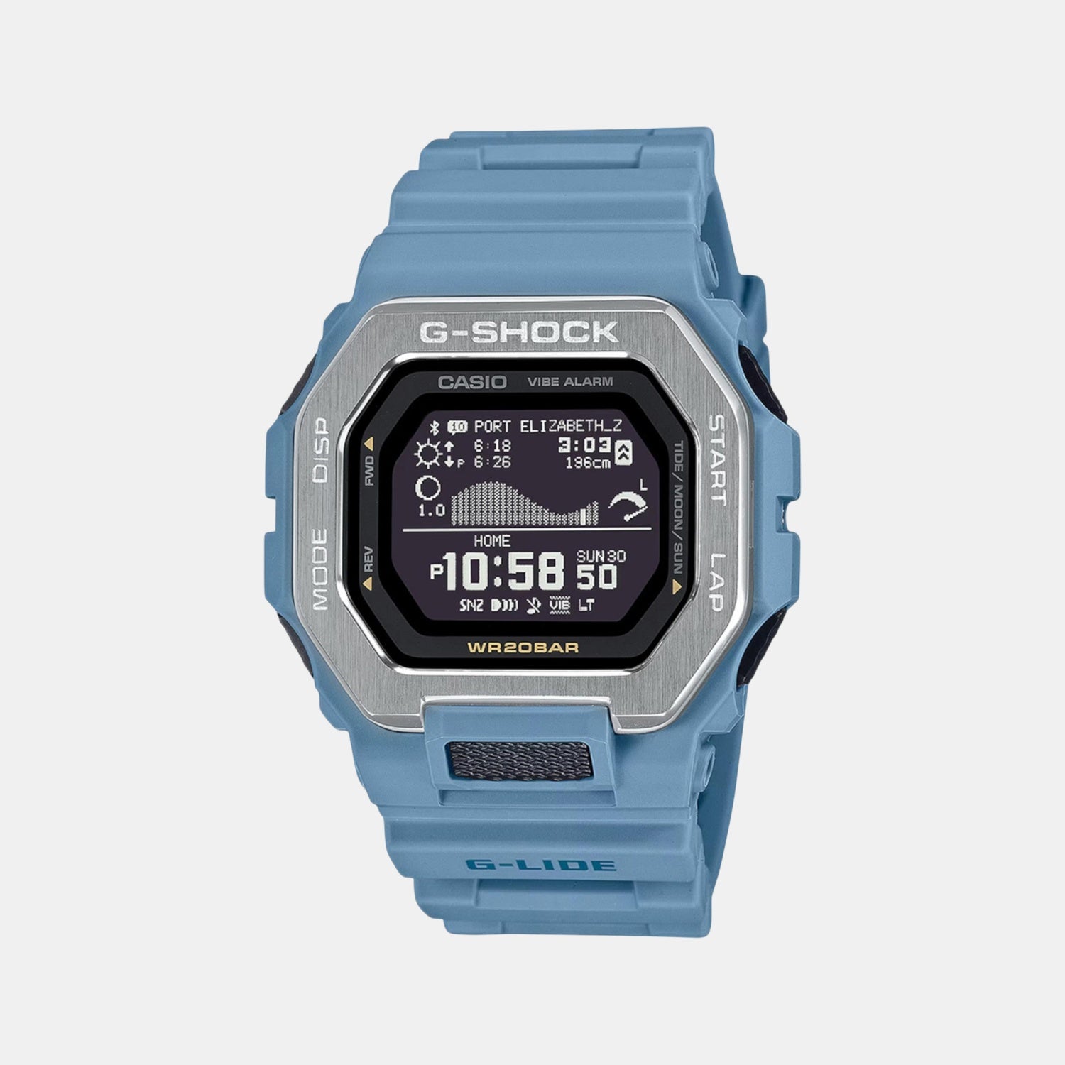 G-Shock Men Quartz Cyan Dial Digital Resin Watch G1566