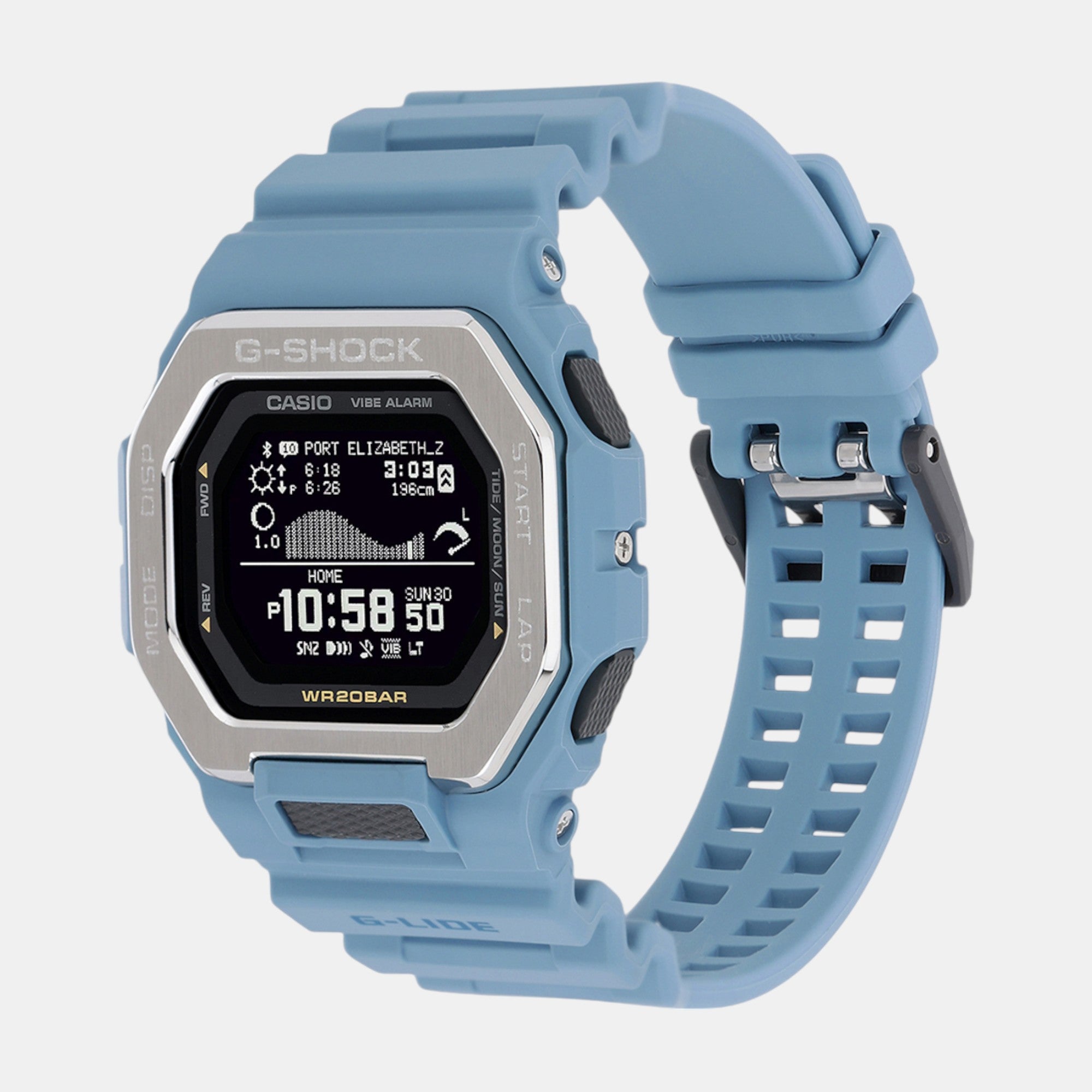 G-Shock Men Quartz Cyan Dial Digital Resin Watch G1566