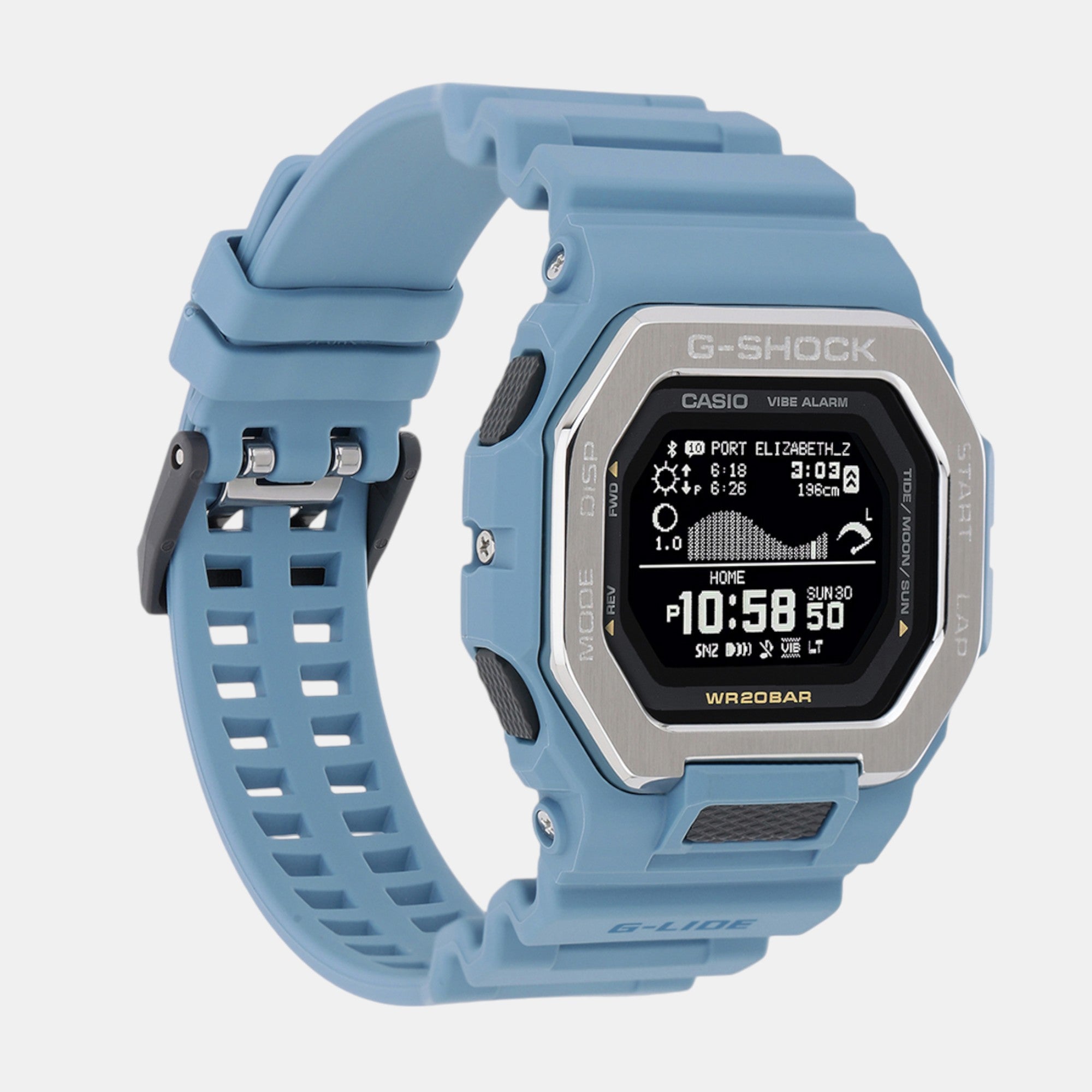 G-Shock Men Quartz Cyan Dial Digital Resin Watch G1566