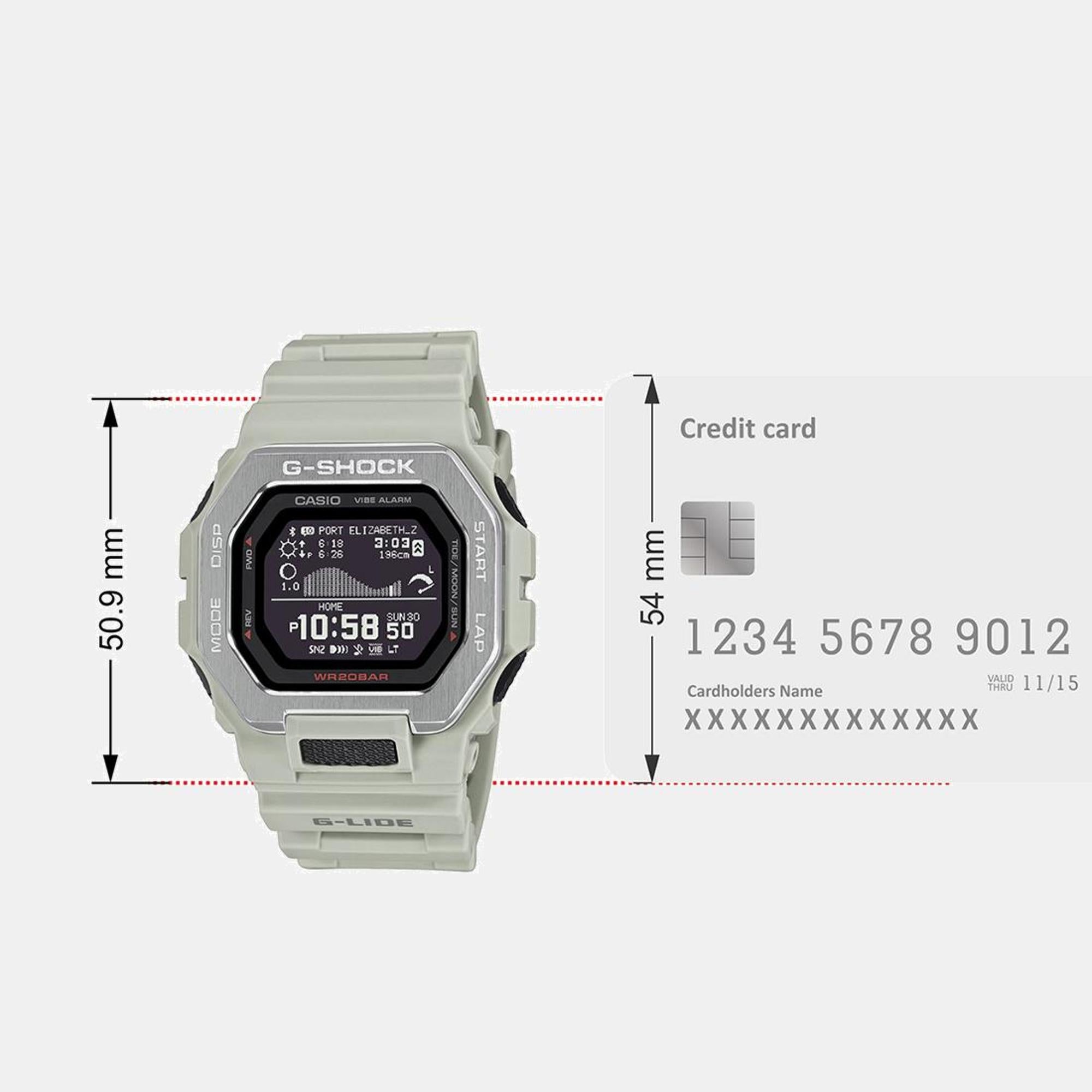 G-Shock Men Quartz Grey Dial Digital Resin Watch G1567