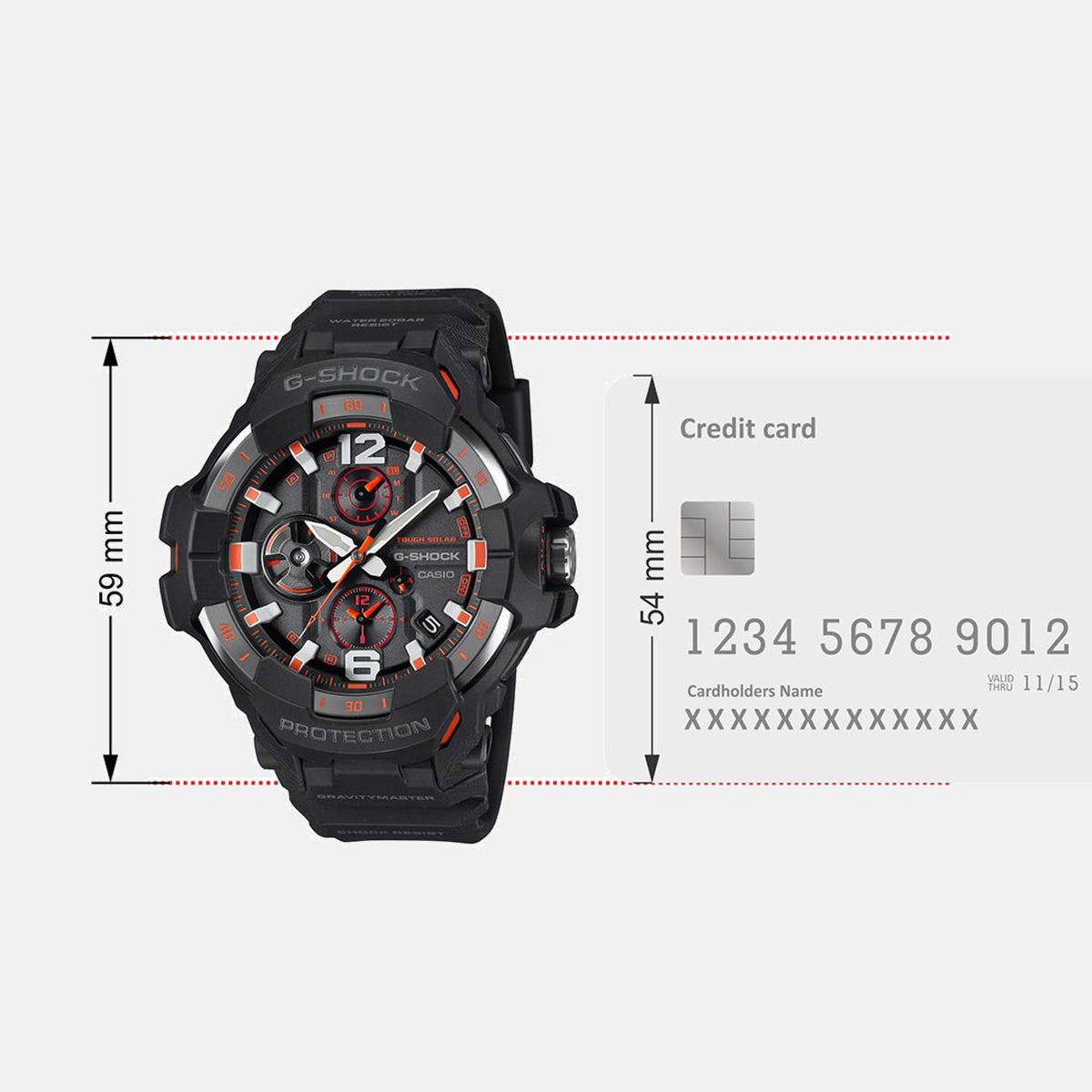 G-Shock Men Quartz Grey Dial Analog-Digital Resin Watch G1568