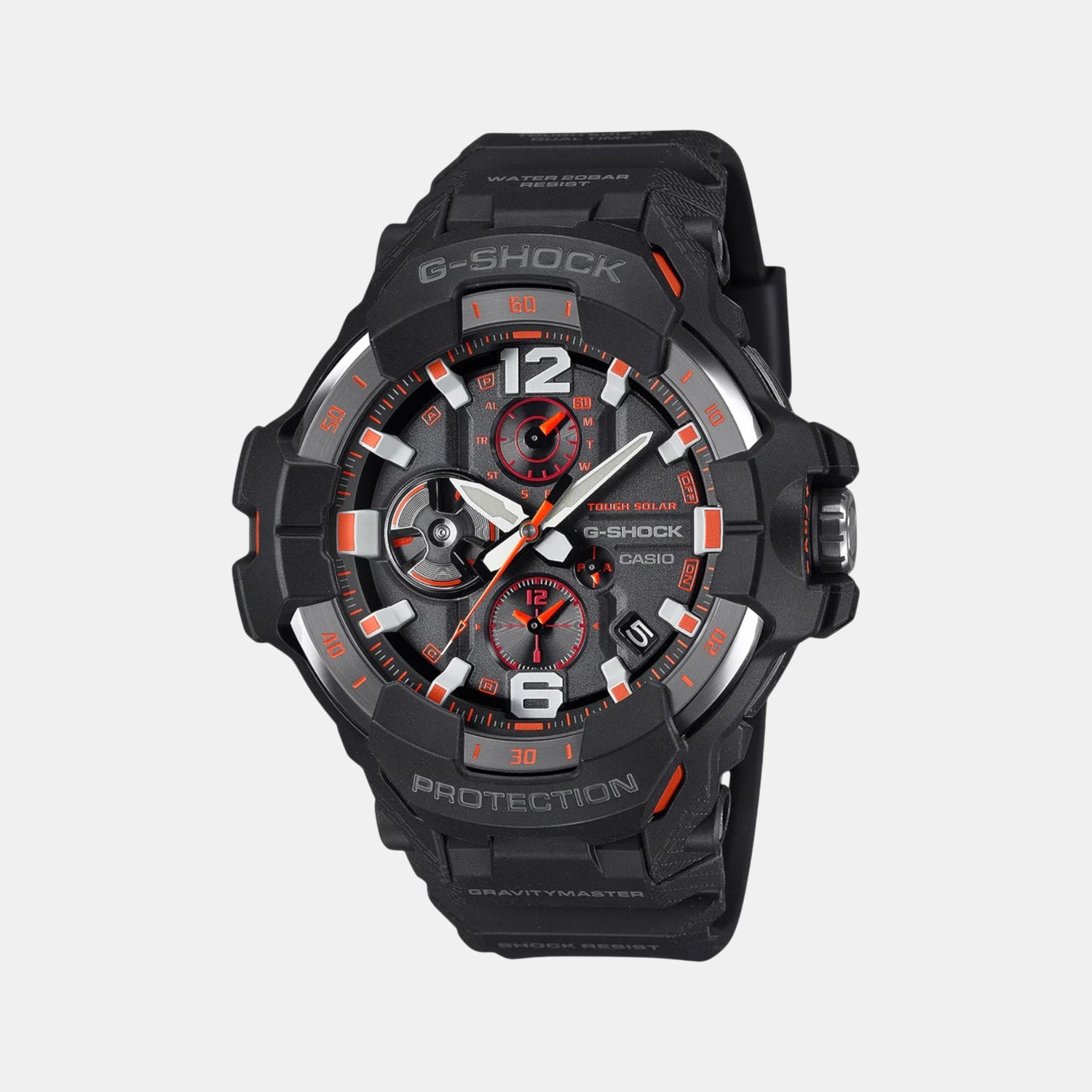 G-Shock Men Quartz Grey Dial Multi-Function Resin Watch G1568