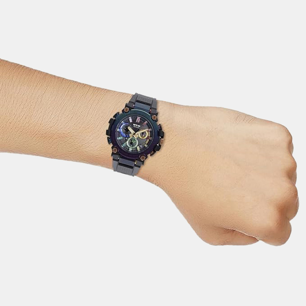 Men Solar Multicolour Dial Analog Resin Watch G1571