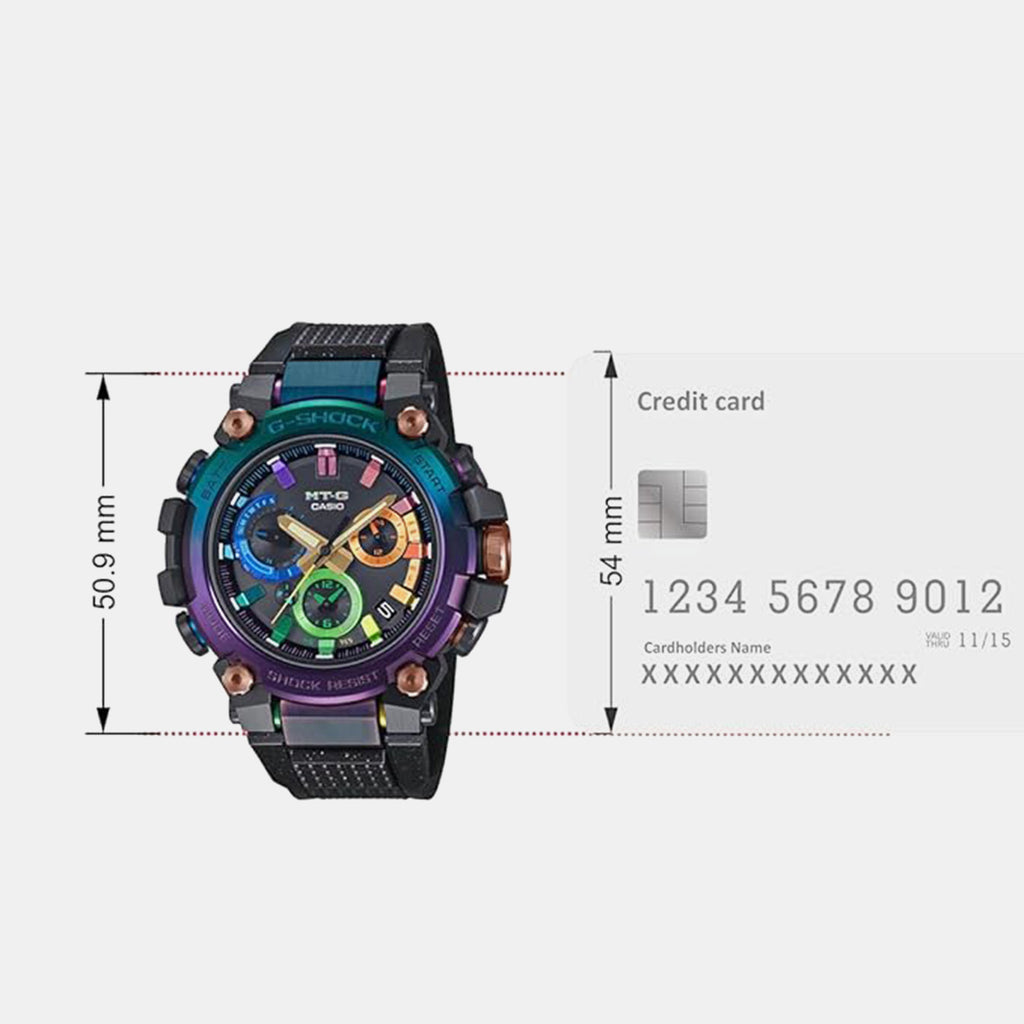 Men Solar Multicolour Dial Analog Resin Watch G1571