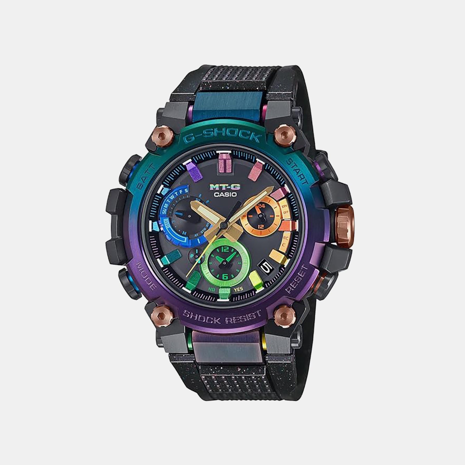 Men Solar Multicolour Dial Analog Resin Watch G1571