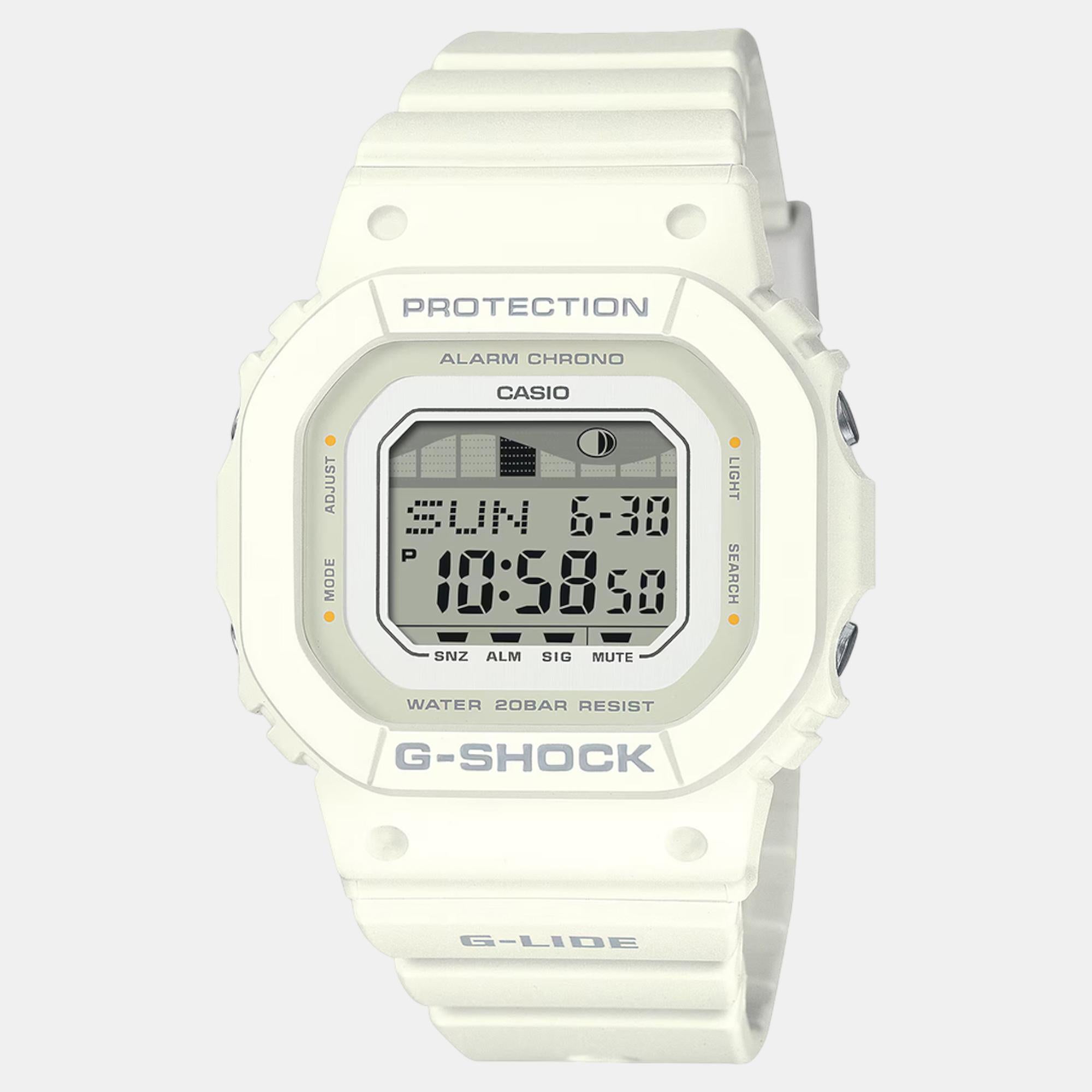G-Shock Women Quartz White Dial Digital Resin Watch G1573