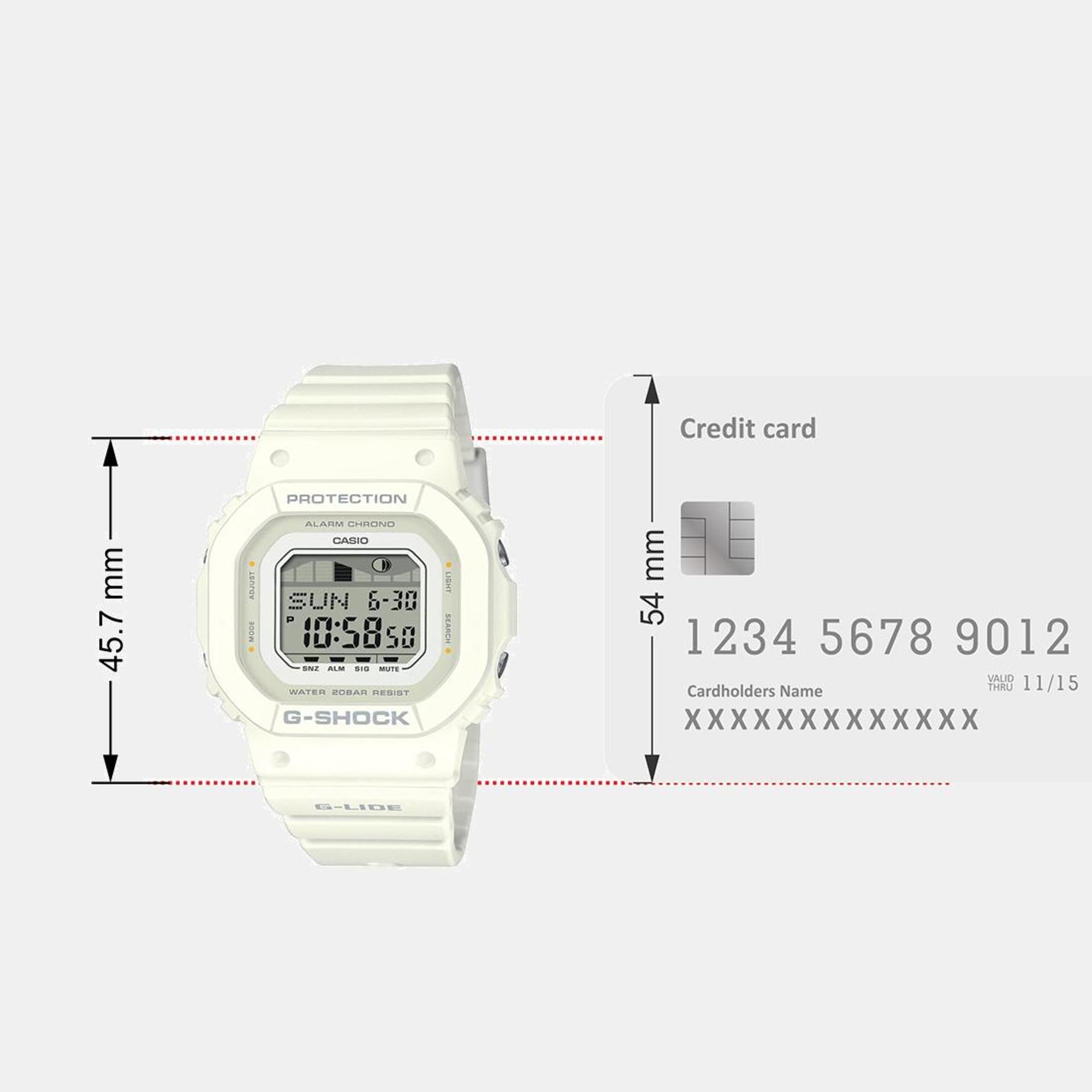 G-Shock Women Quartz White Dial Digital Resin Watch G1573