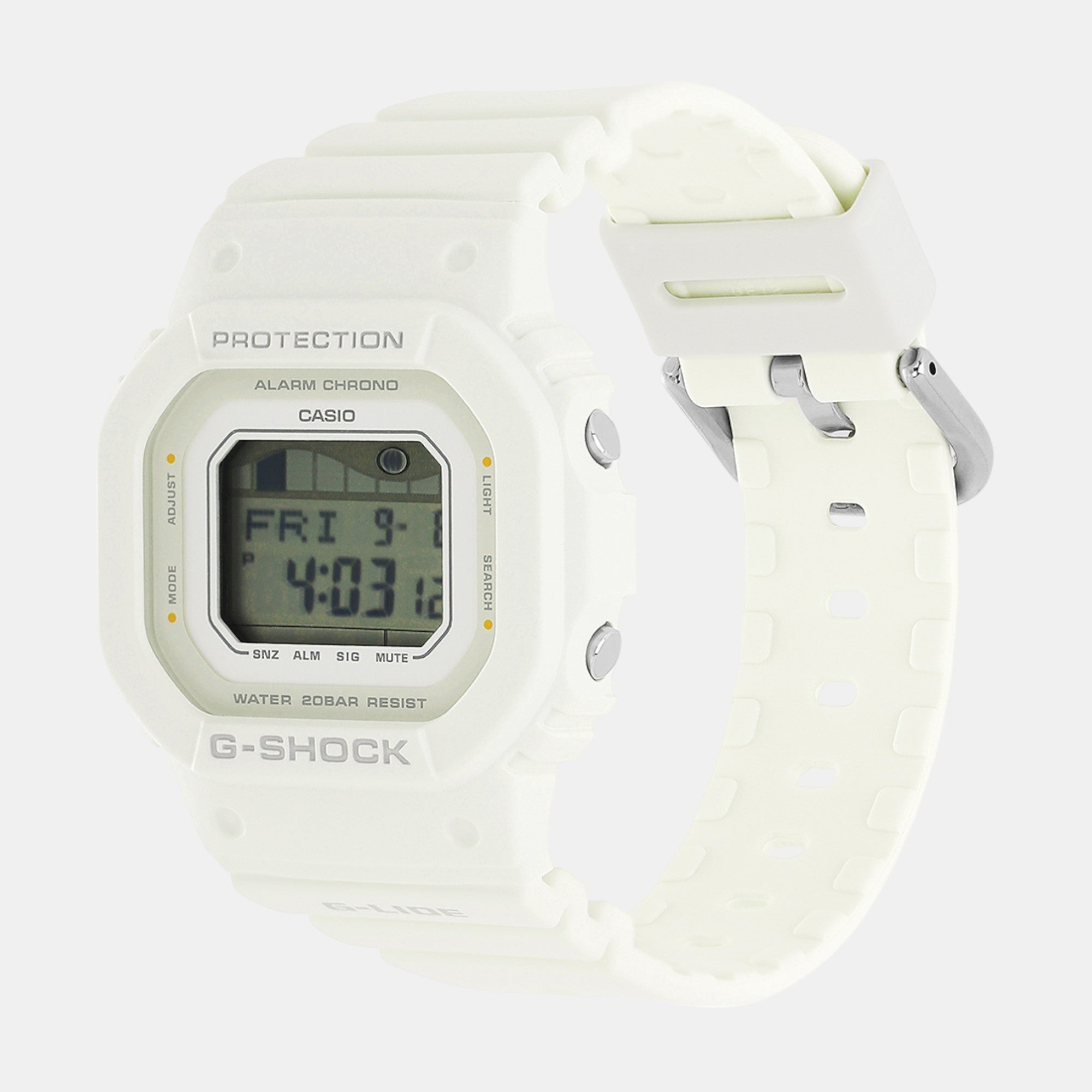 G-Shock Women Quartz White Dial Digital Resin Watch G1573