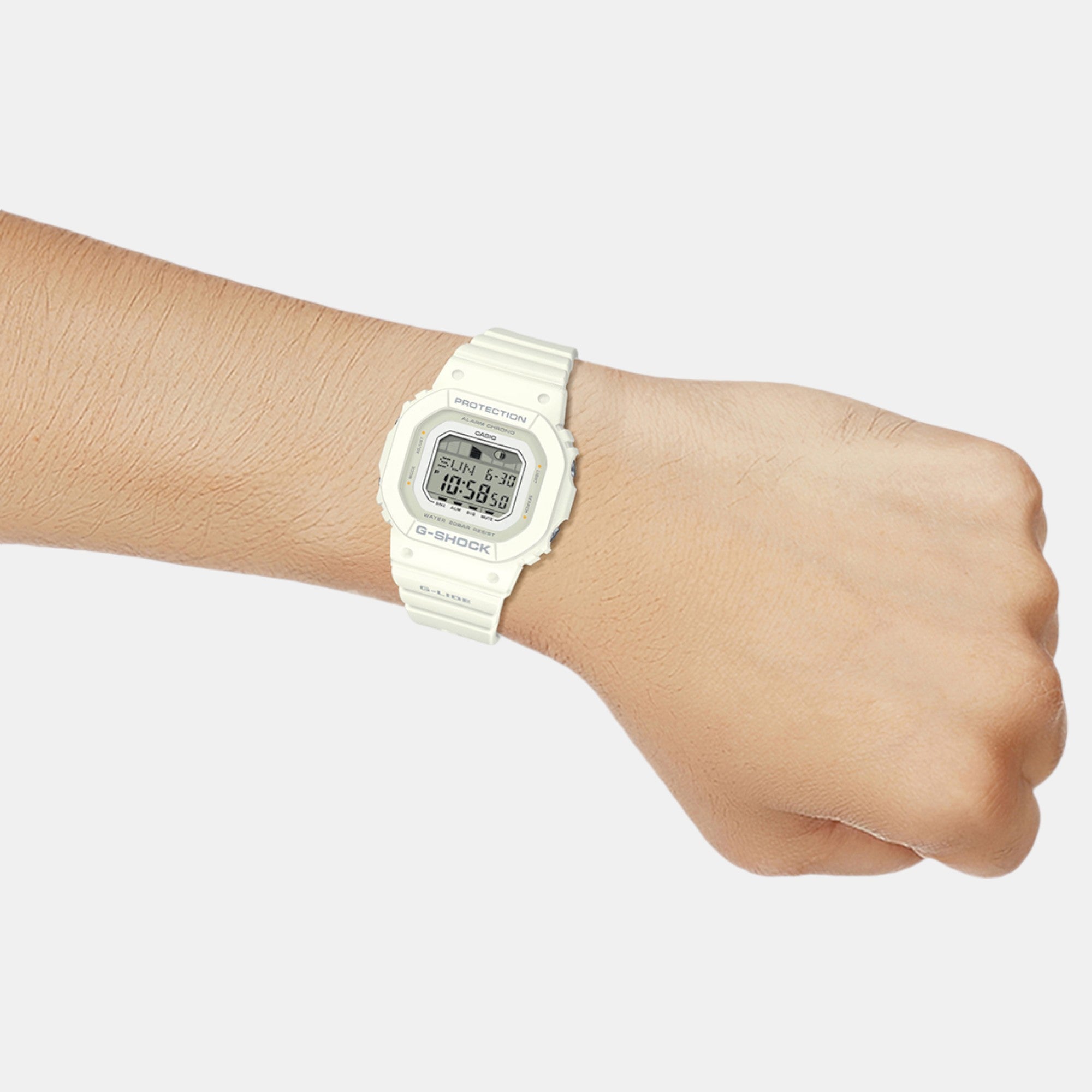 G-Shock Women Quartz White Dial Digital Resin Watch G1573