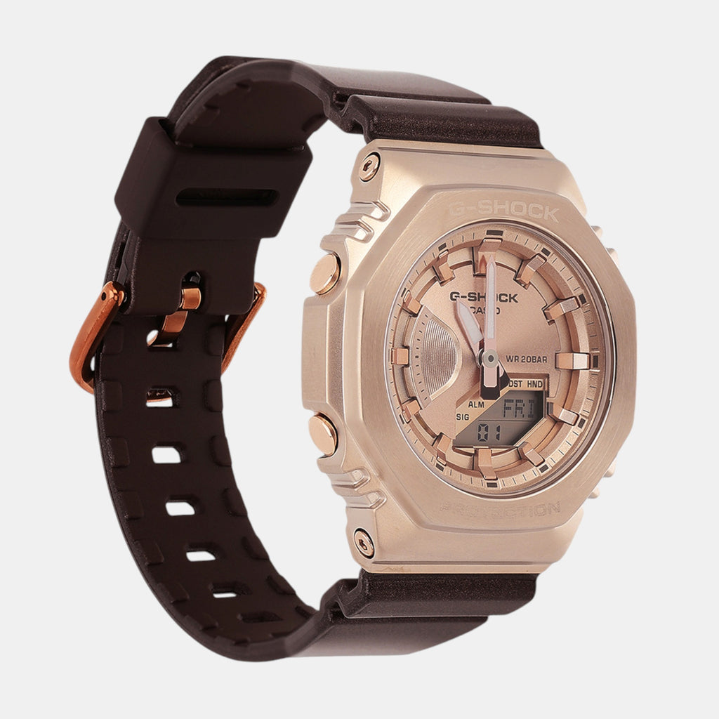 G-Shock Women Quartz Pink Dial Analog-Digital Resin Watch G1574