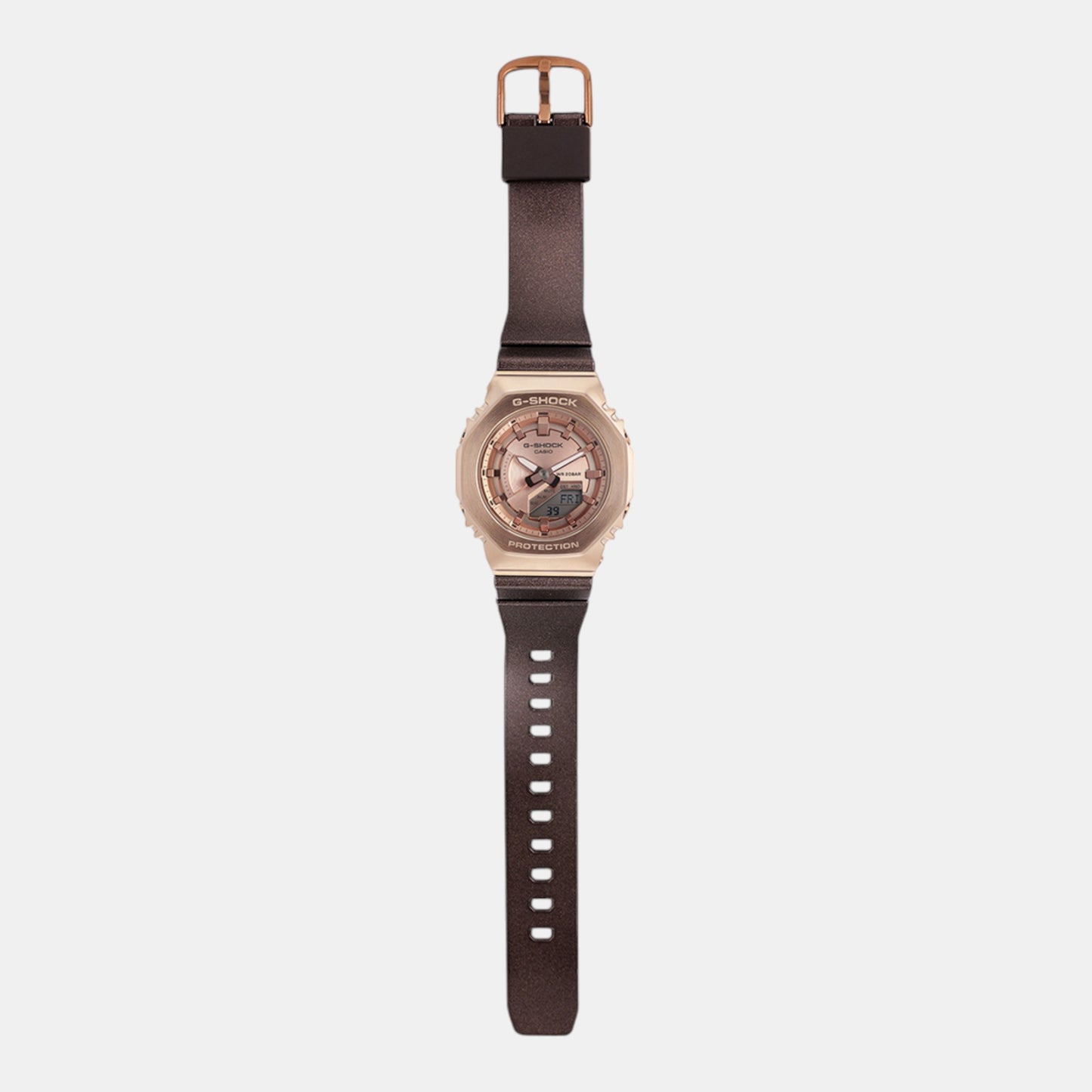 G-Shock Women Quartz Rose Gold Dial Analog-Digital Resin Watch G1574