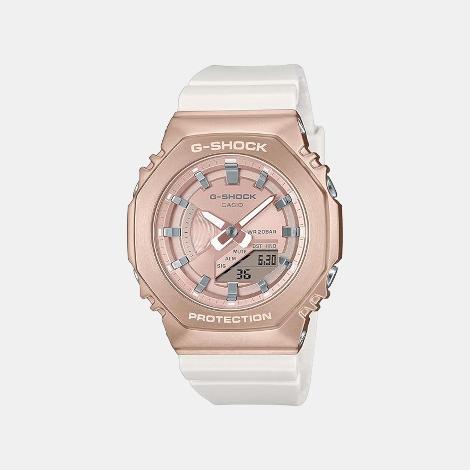 G-Shock Women Quartz Rose Gold Dial Analog-Digital Resin Watch G1575