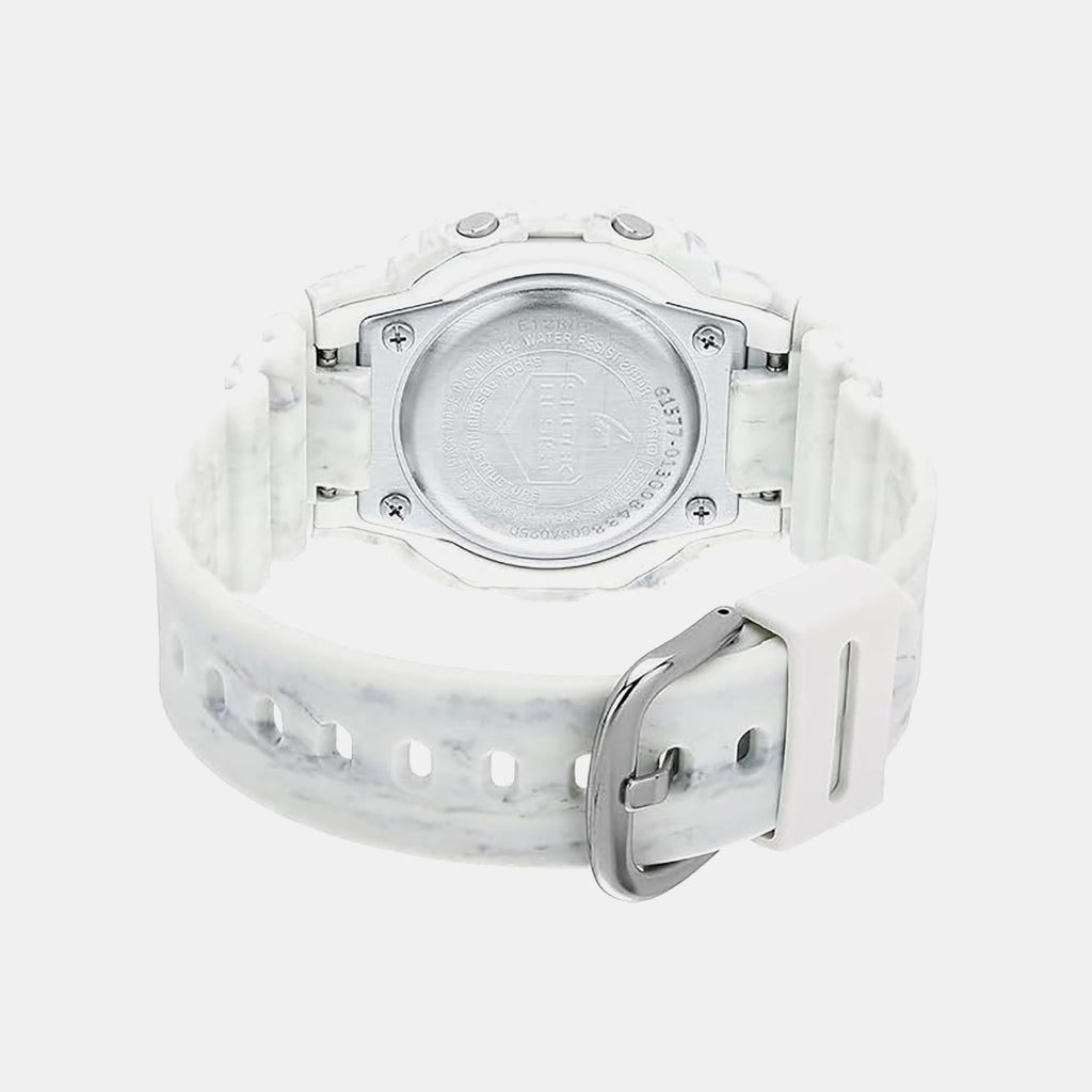 G-Shock Women Quartz White Dial Digital Resin Watch G1577